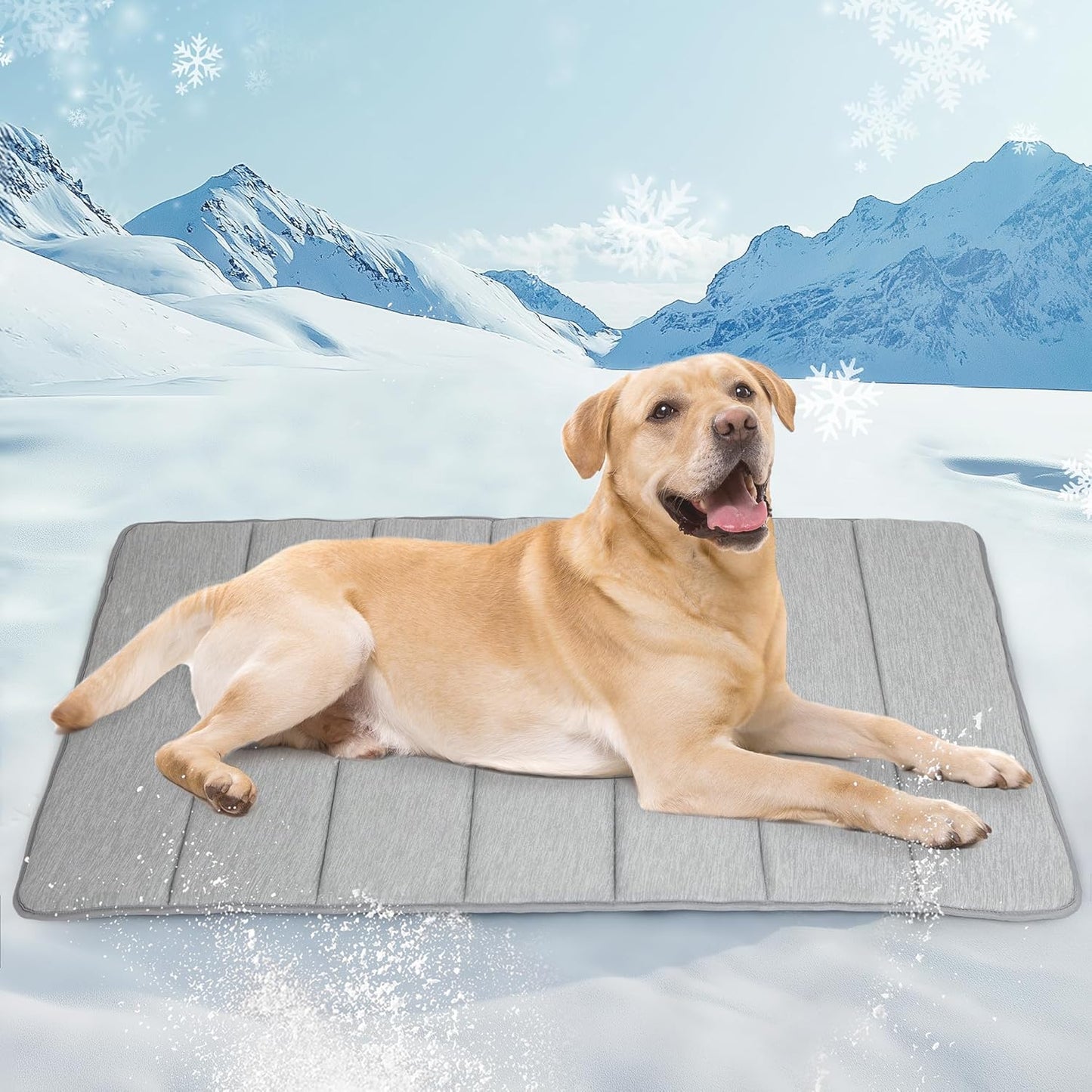 Dog Cooling Mat for Large Dogs - Orthopedic Memory Foam Pad