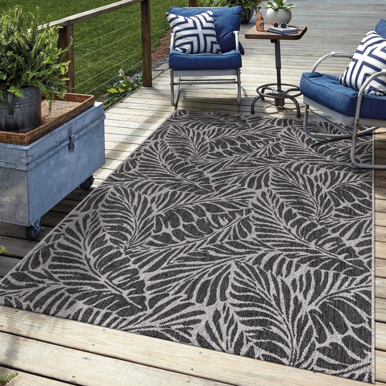 Keen Home Design Terrace Outdoor Area Rug - Washable 8x10 Size