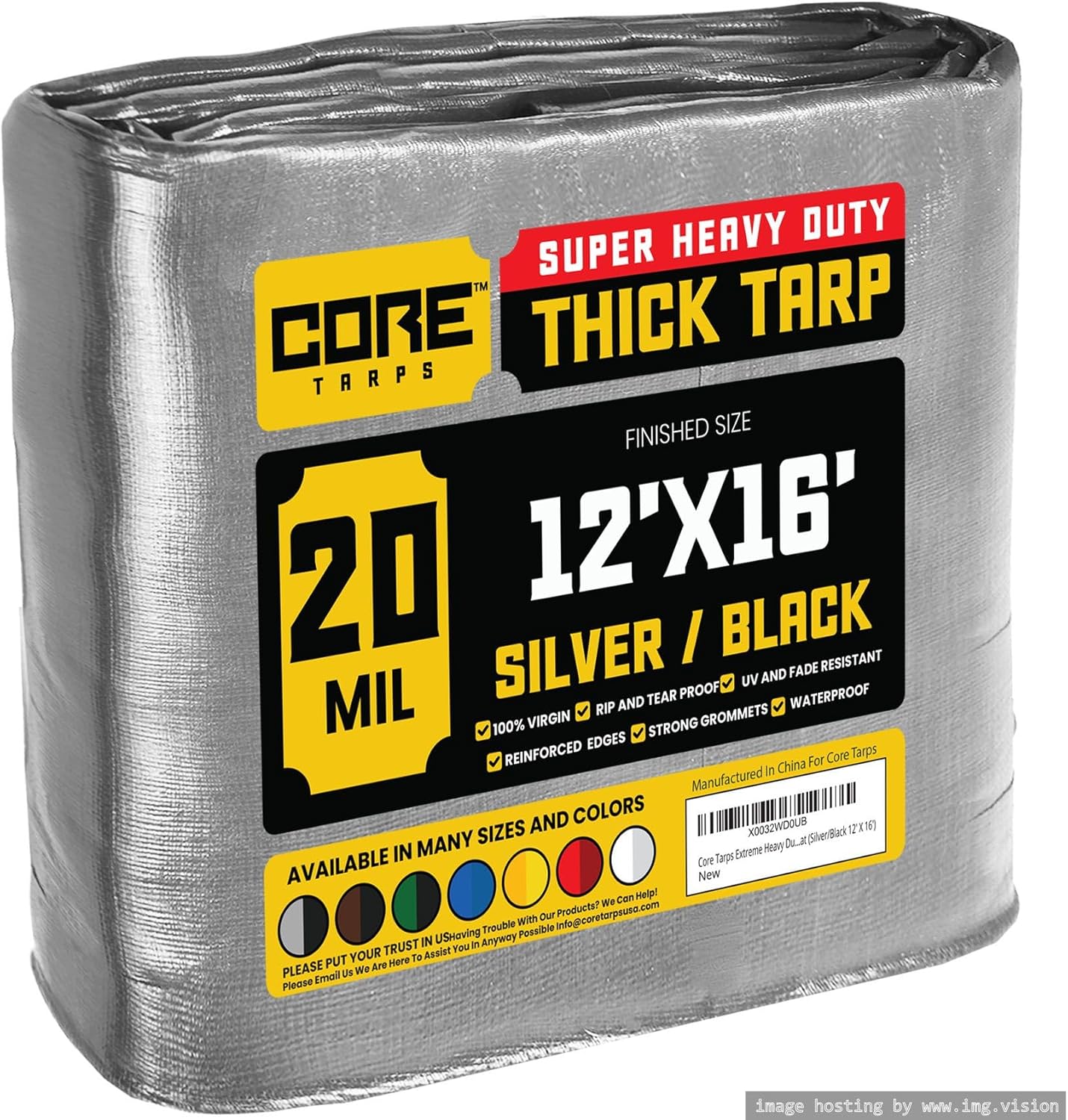 Core Tarps Heavy Duty 20 Mil Tarp Cover for All Weather Needs