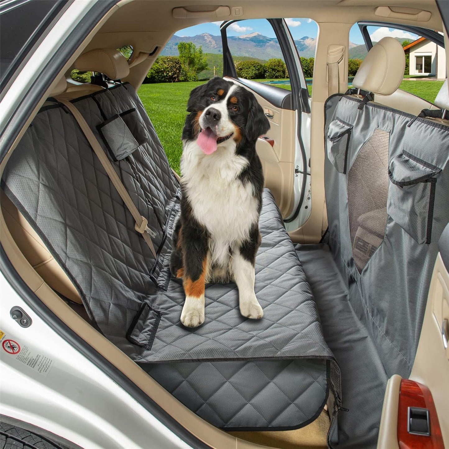 Car Seat Cover for Dogs with Mesh Window - X-Large Size