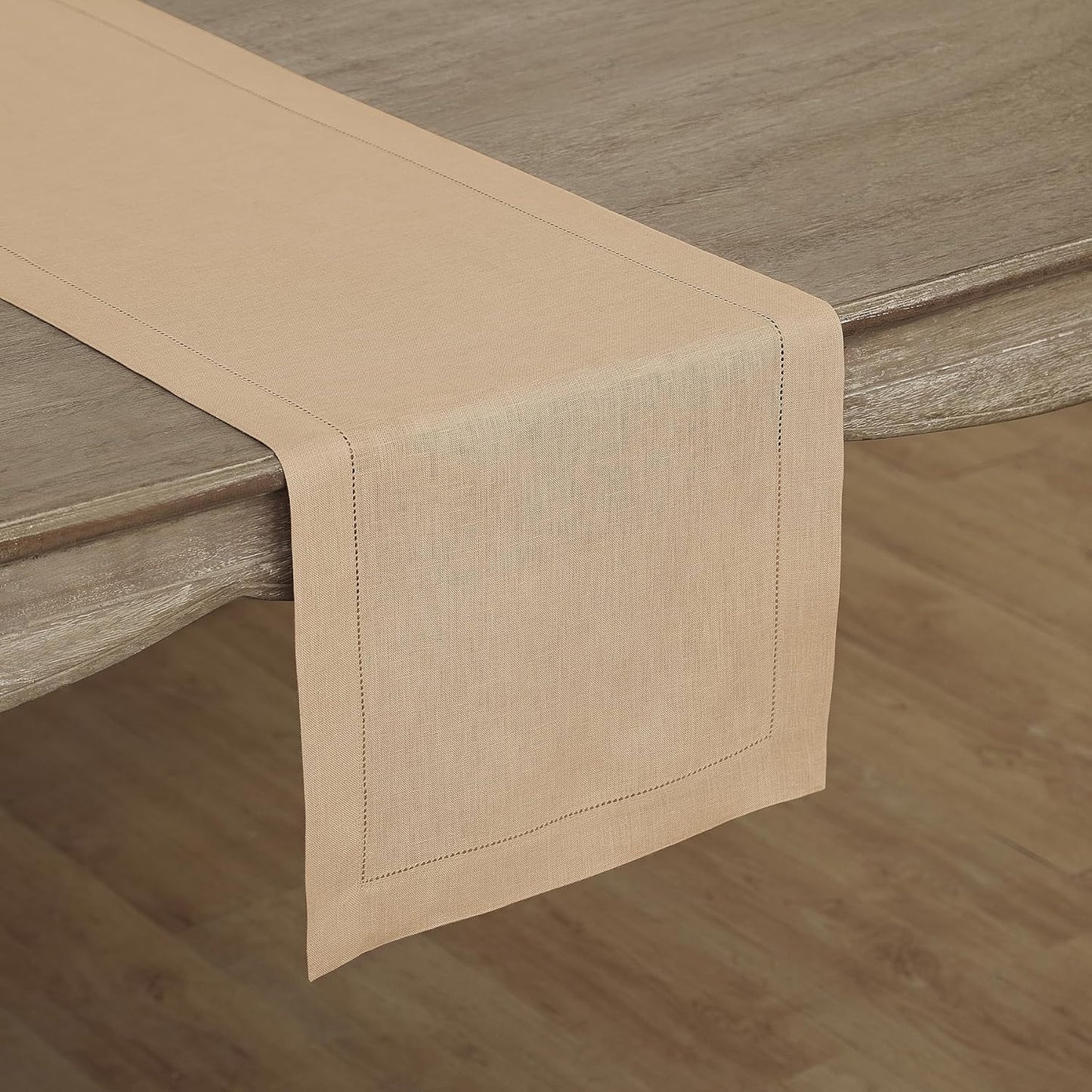 Elegant 100% Pure Linen Beige Table Runner for Every Occasion