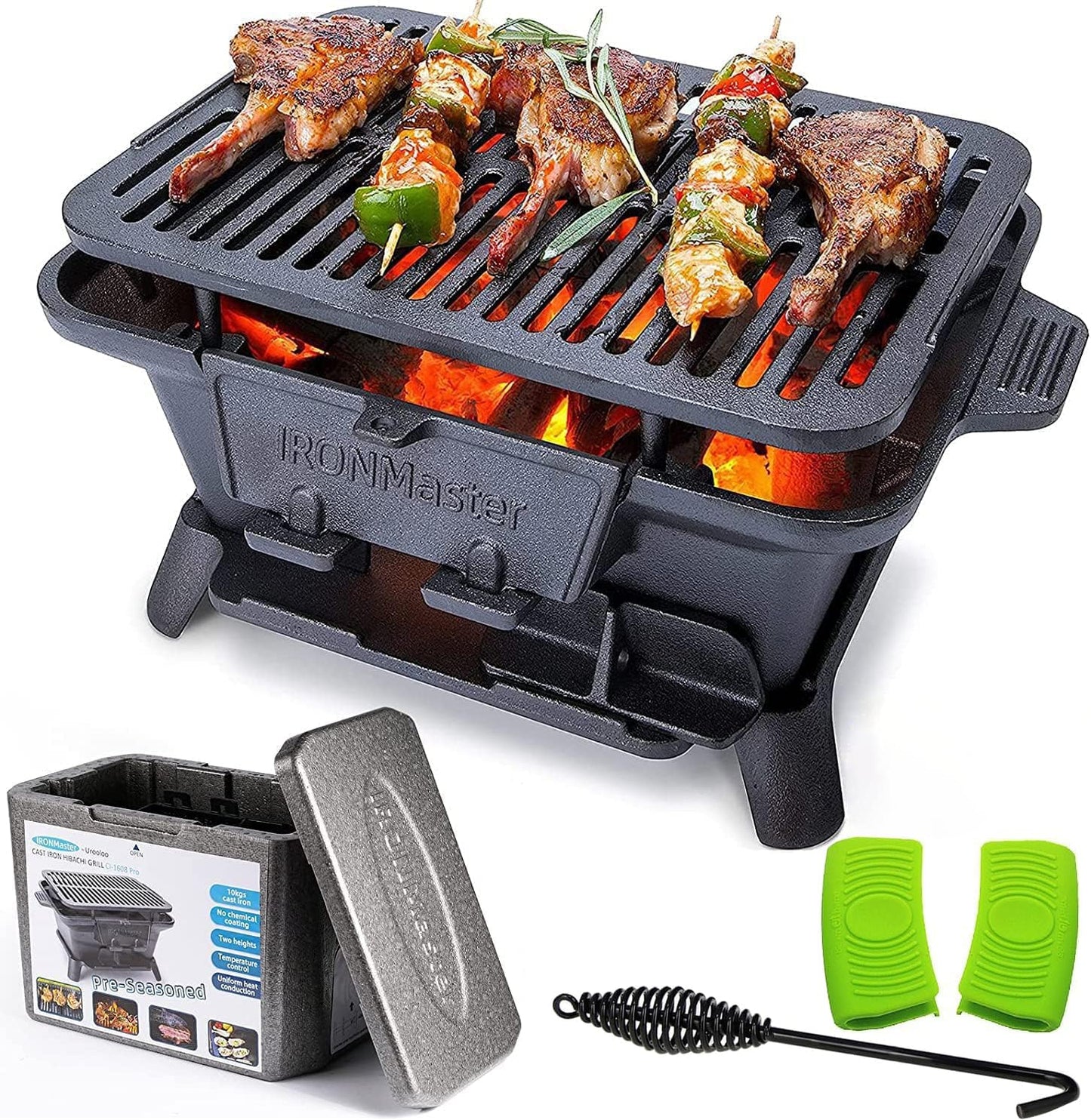 IronMaster Hibachi Grill Outdoor - Portable Charcoal Grill