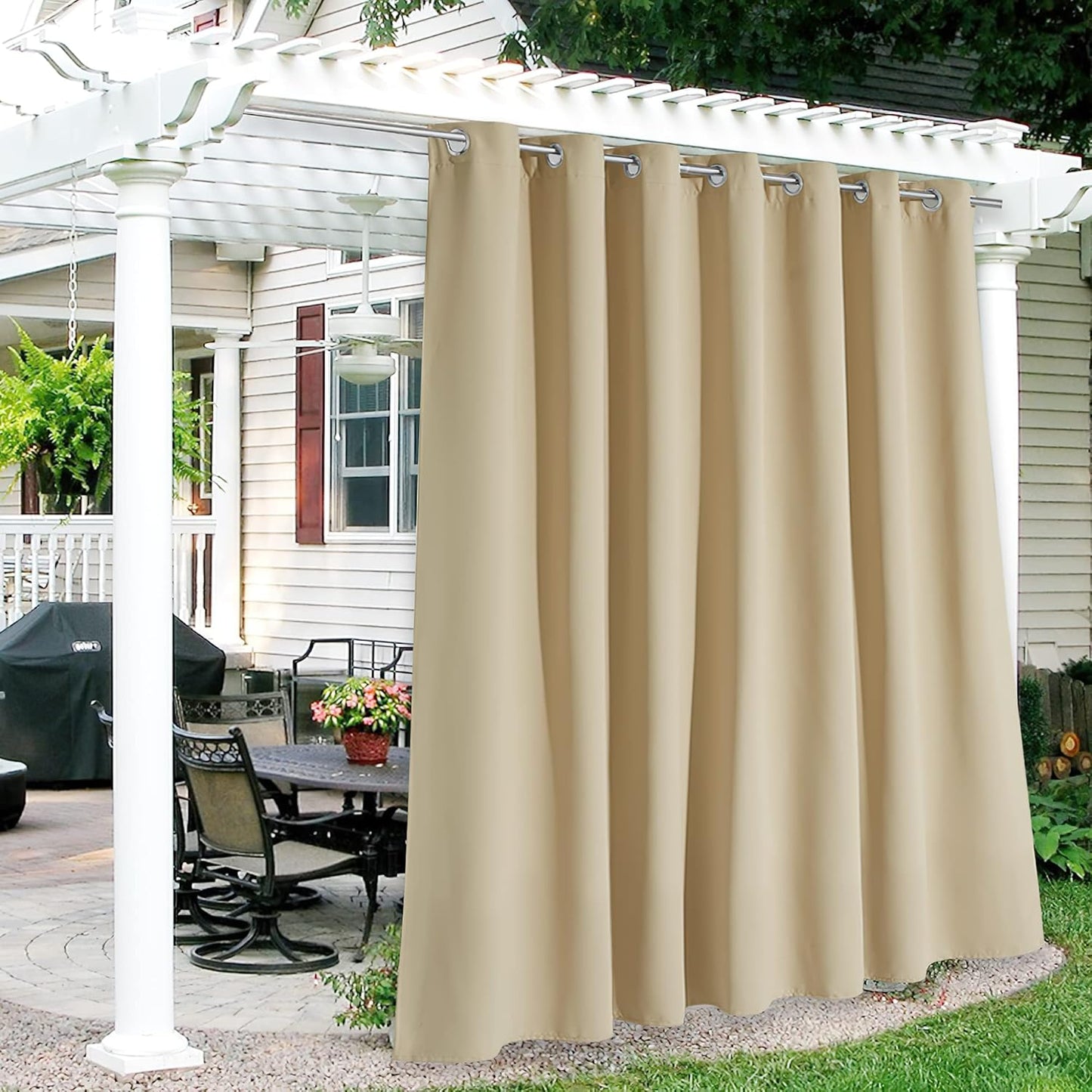 RYB HOME Extra Wide Outdoor Curtains for Privacy and Shade