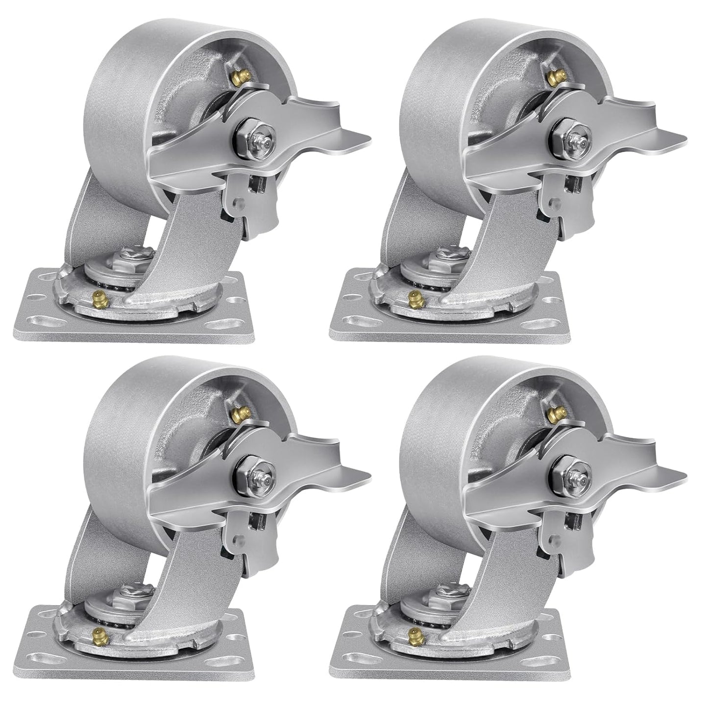 4in X 2in Heavy Duty Industrial Caster Wheels with 3200 LBS Capacity