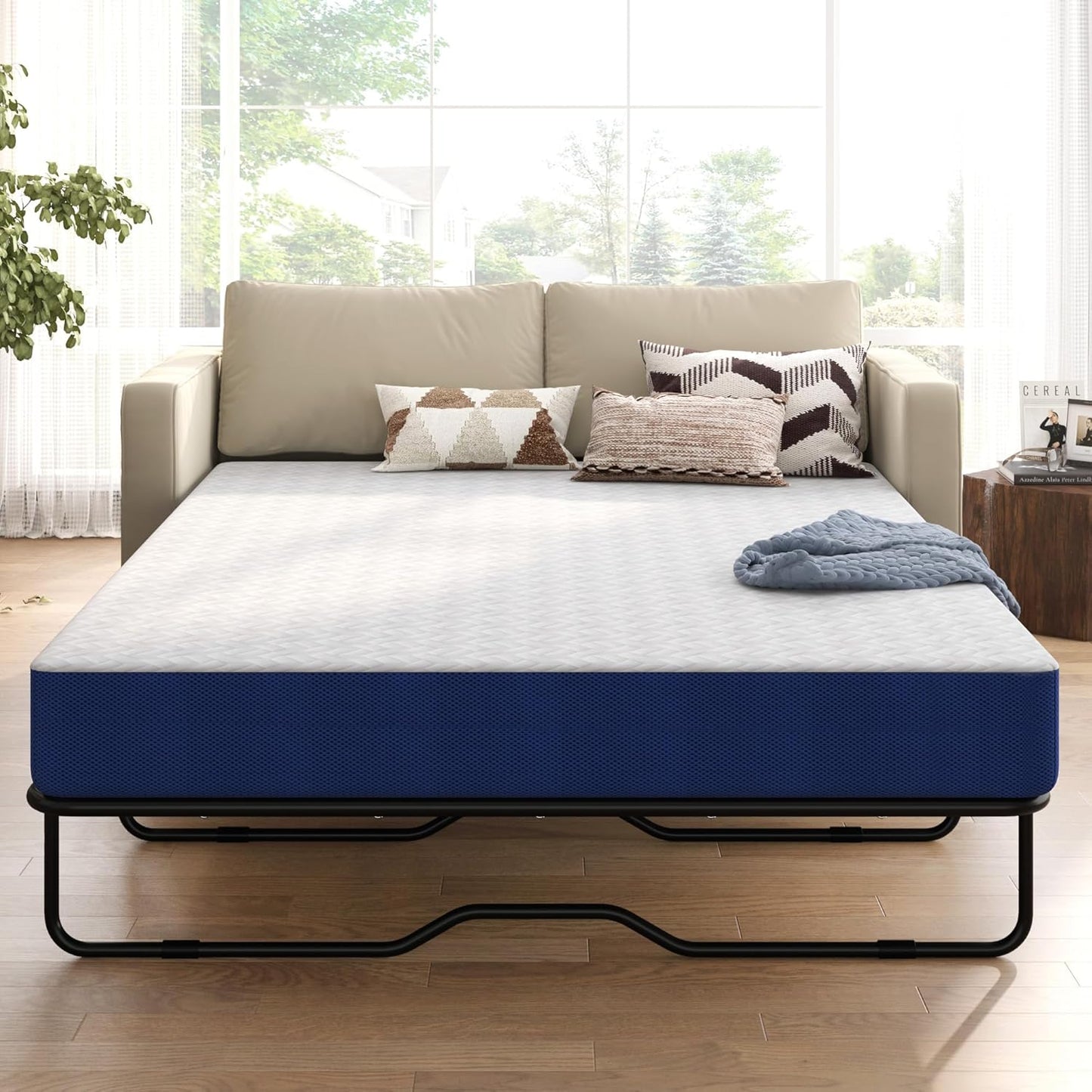 4-Inch Memory Foam Sofa Bed Mattress Replacement for Comfort