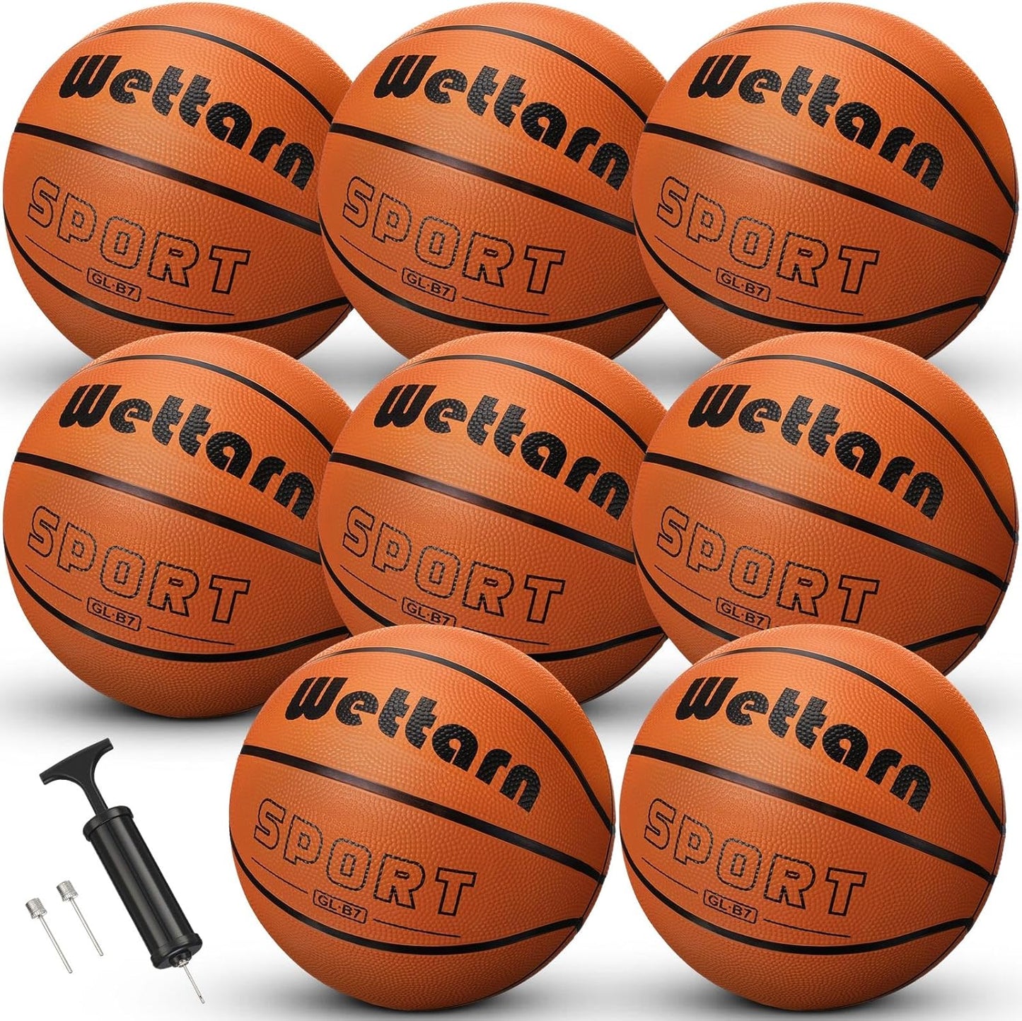 Wettarn Rubber Training Basketball Set for Indoor Outdoor Play