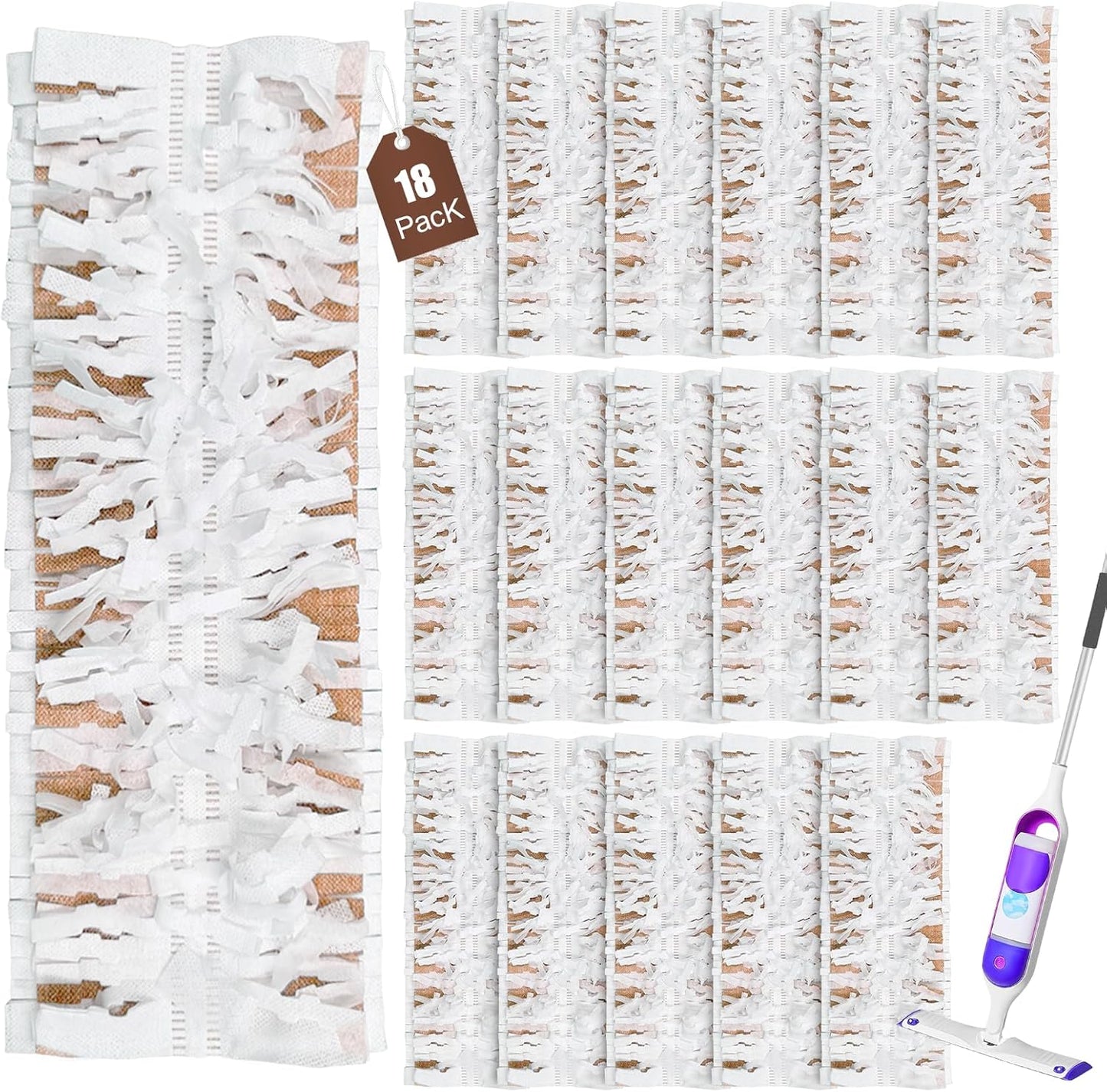 Hyphen-X 18 Pack Wood Floor Mop Pad Refills