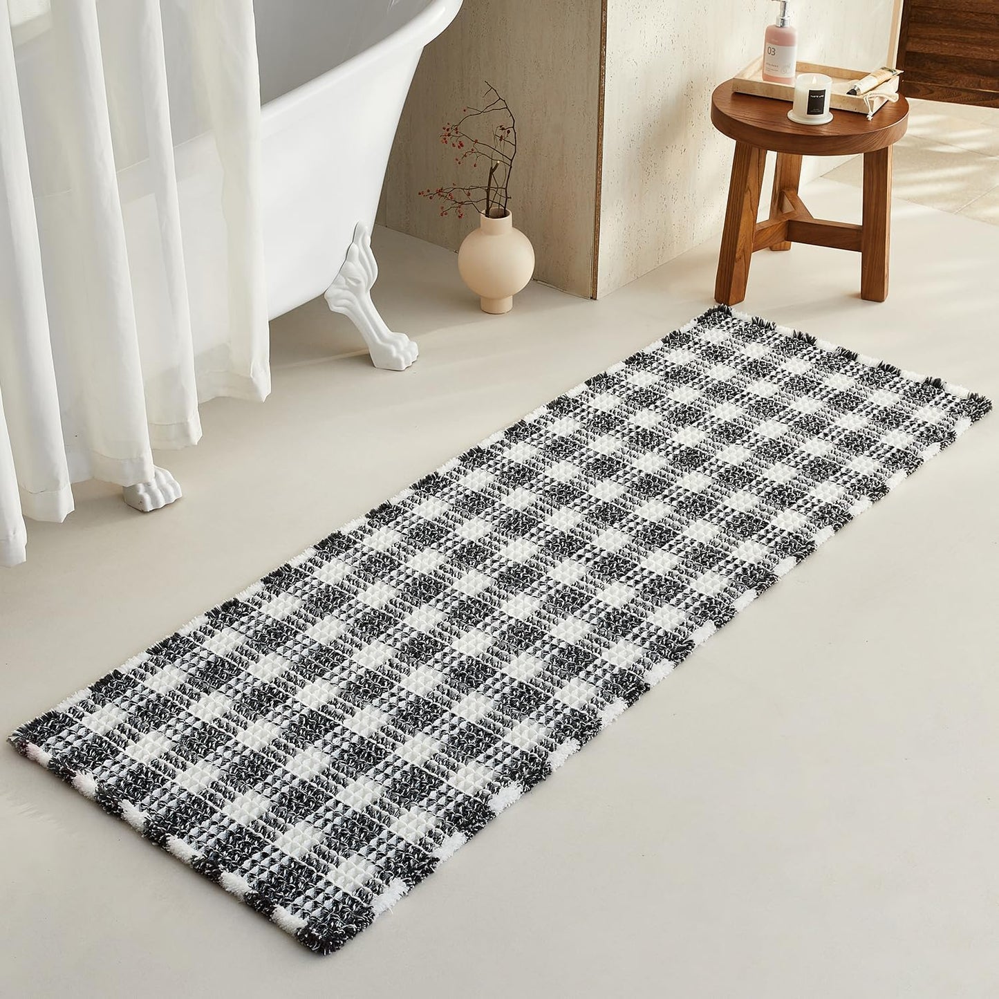 Waffle Runner Rug Bathroom Mat for Comfort and Style