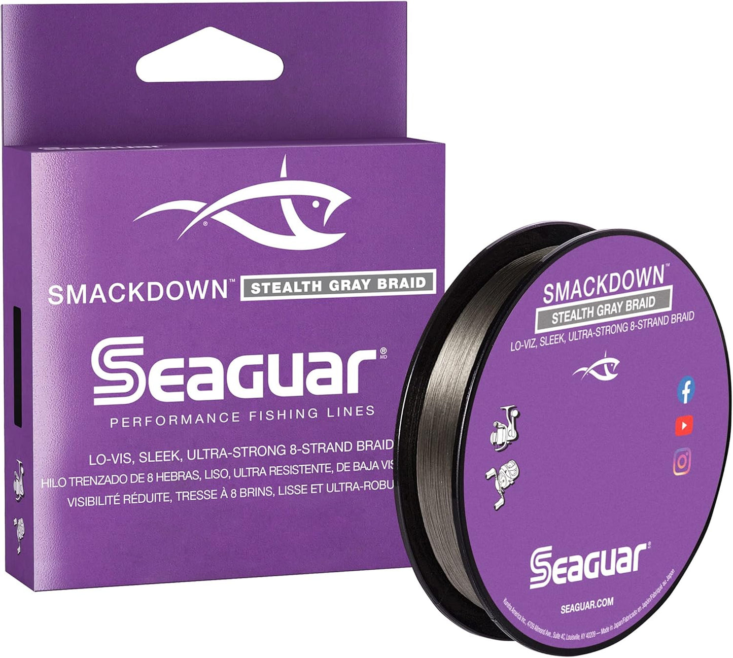 Seaguar Smackdown Low Visibility Braided Line - Stealth Gray