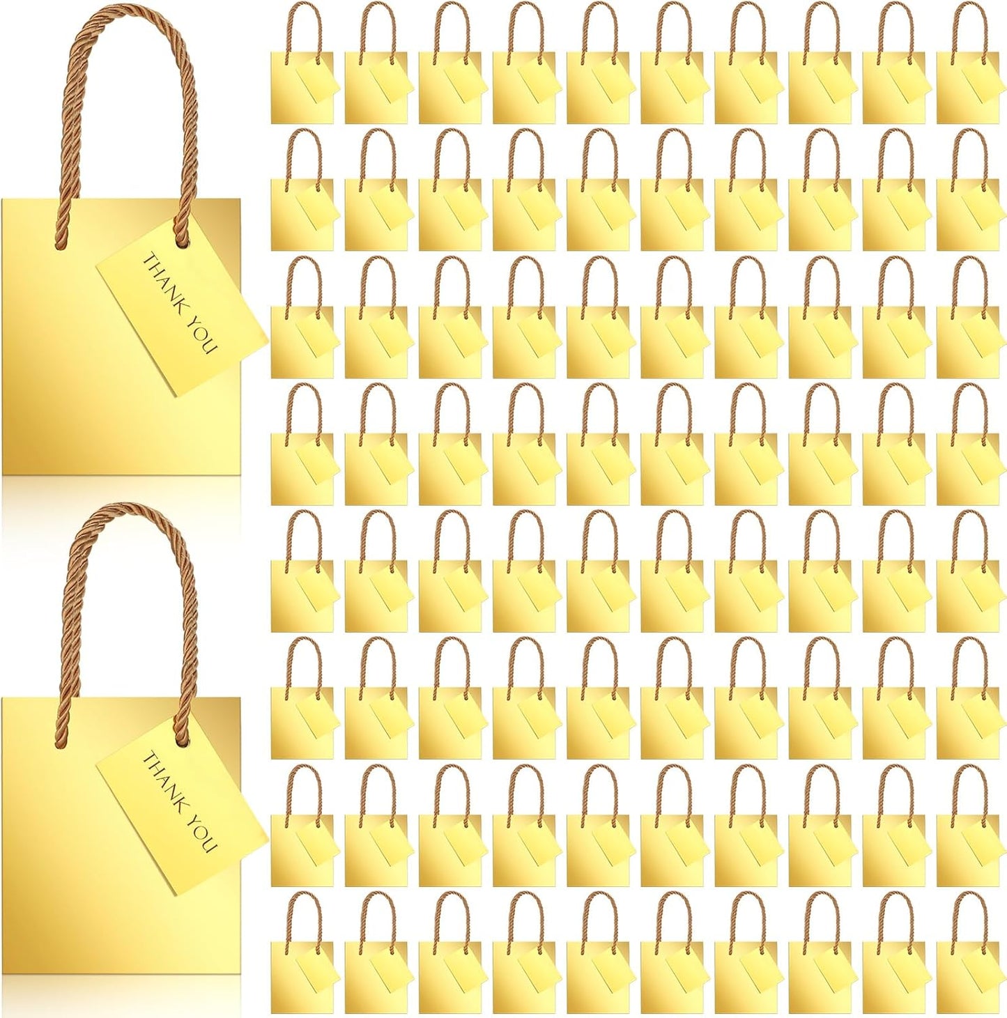 Mini Gift Bags Bulk Set of 100 for Parties and Weddings