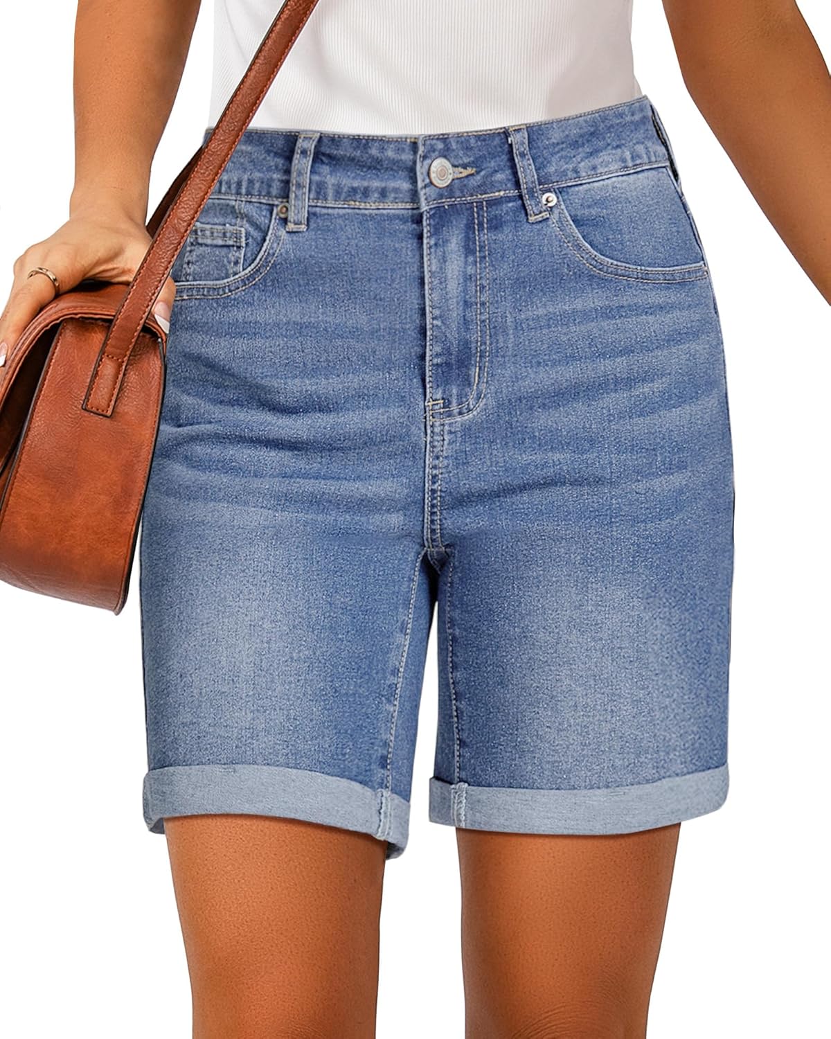 High Waisted Jean Shorts for Women - Trendy Summer Style