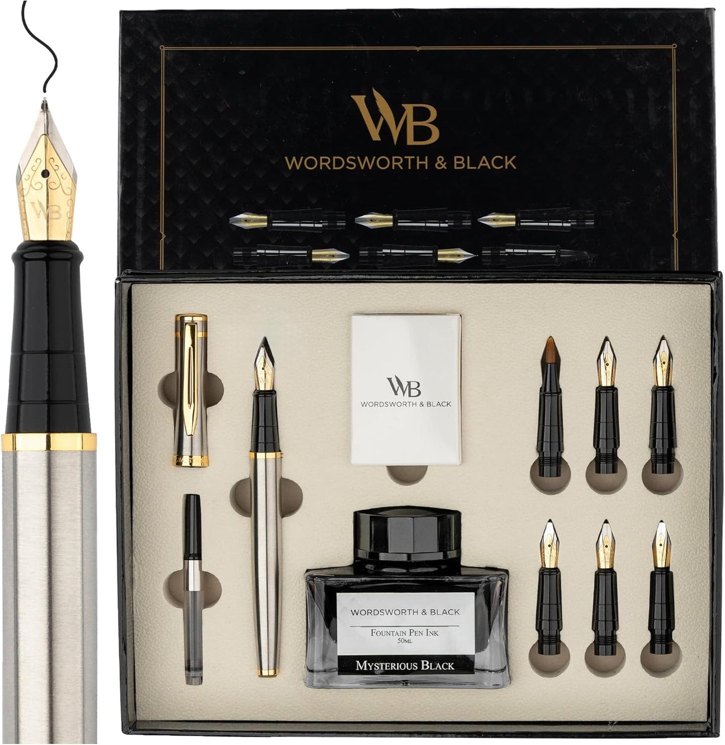 Wordsworth & Black Calligraphy Pen Gift Set for Smooth Writing