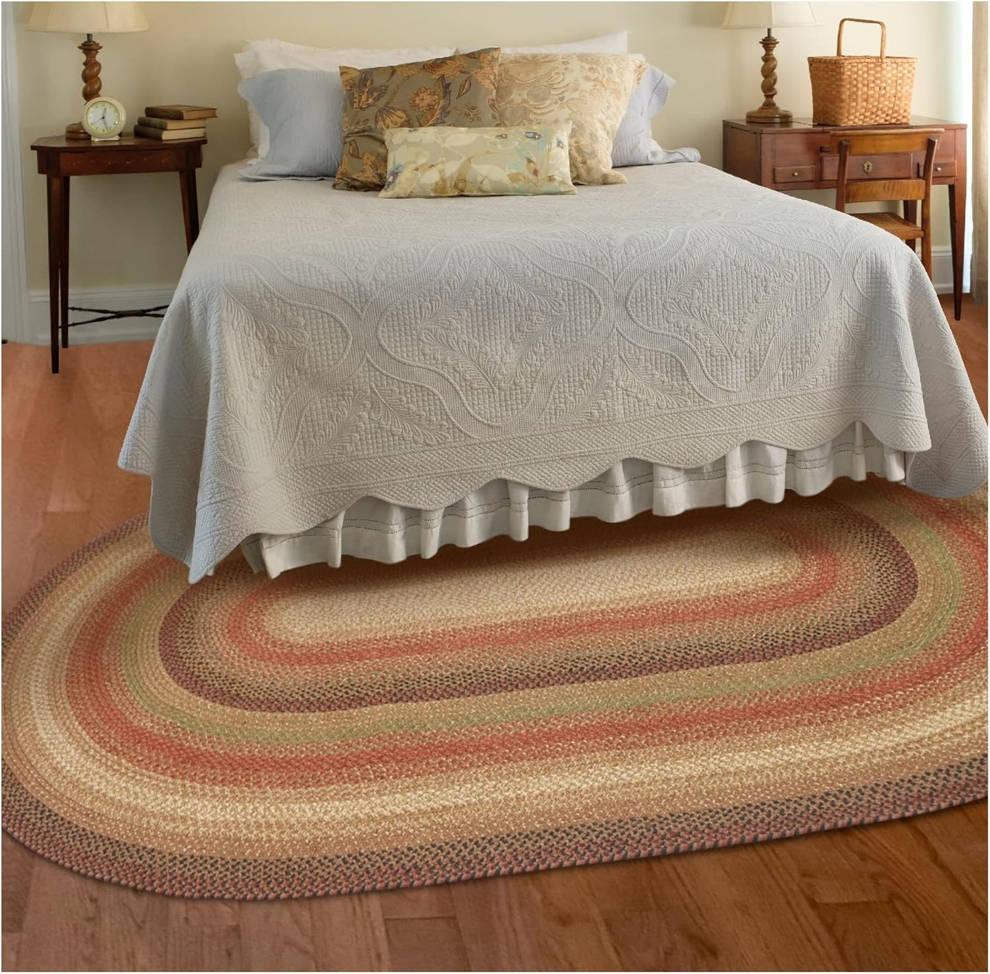 Gingerbread Jute Brown Braided Rugs 5x8ft for Cozy Living Spaces