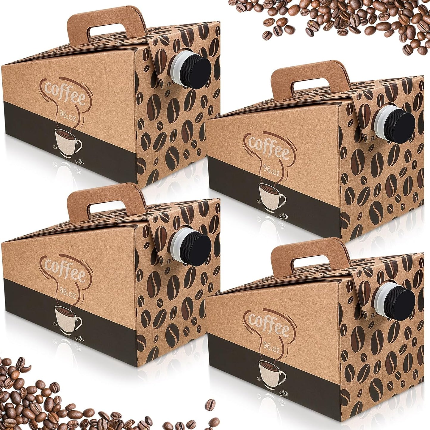 Dandat 20 Pack Disposable Coffee Box for Hot and Cold Beverages