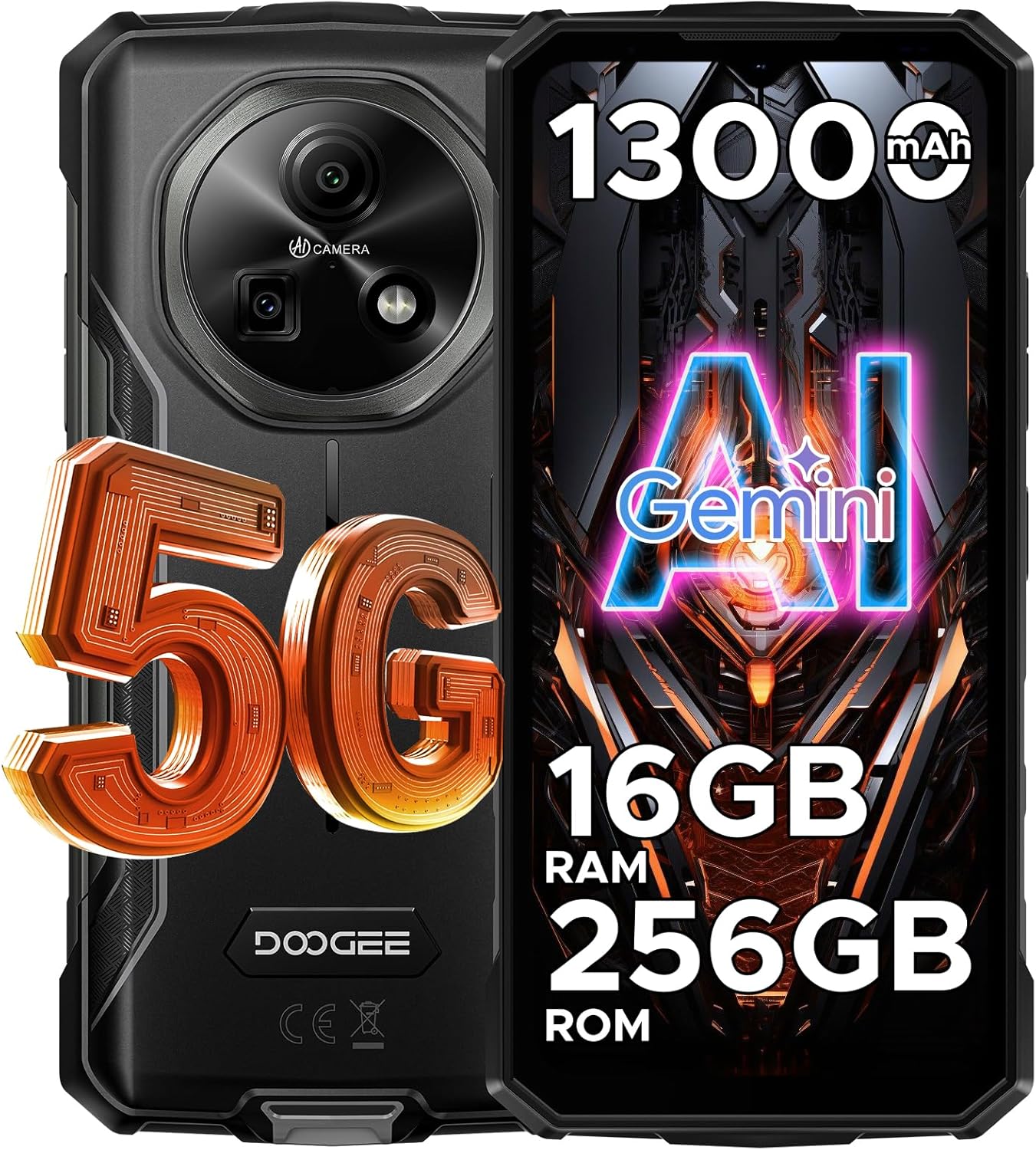 DOOGEE Fire 7 Rugged Phone: 5G, 13000mAh, 64MP Camera