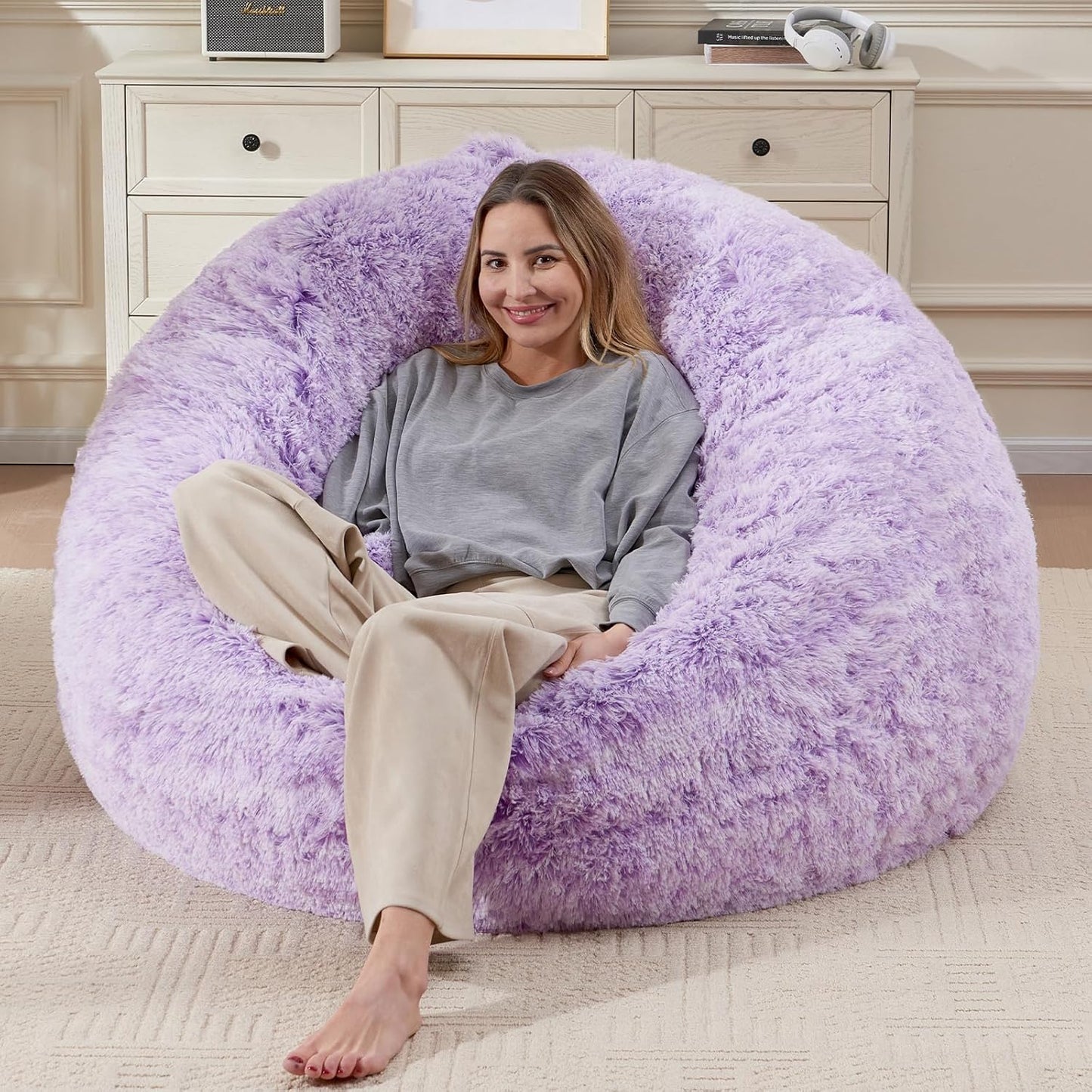 5FT Bean Bag Cover for Stuffed Animals - Cozy Storage Solution