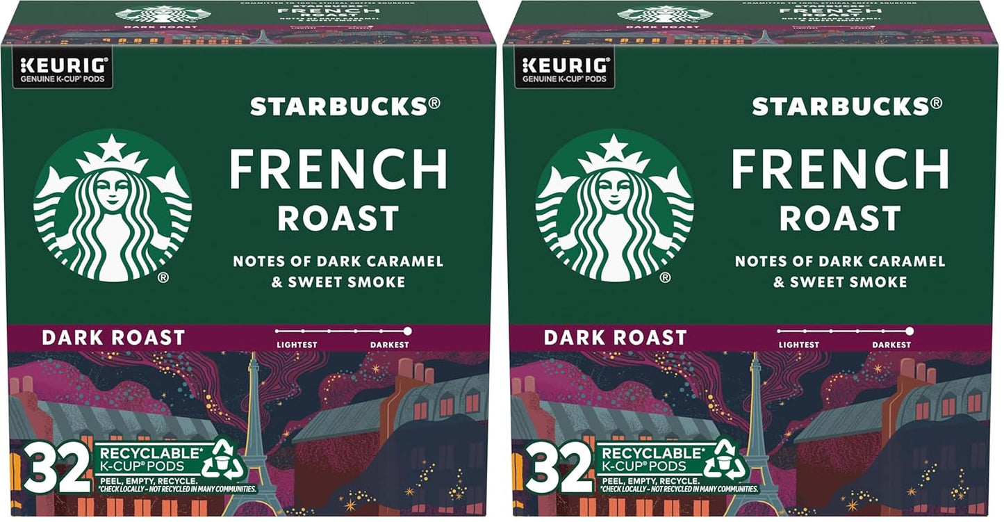 Starbucks Dark Roast K-Cup Coffee Pods for Keurig Brewers