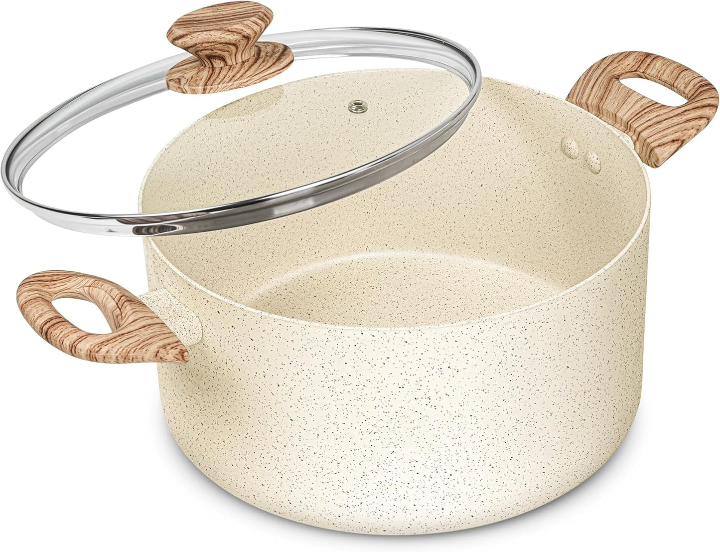 MICHELANGELO 5 Quart Nonstick Stock Pot for Healthy Cooking