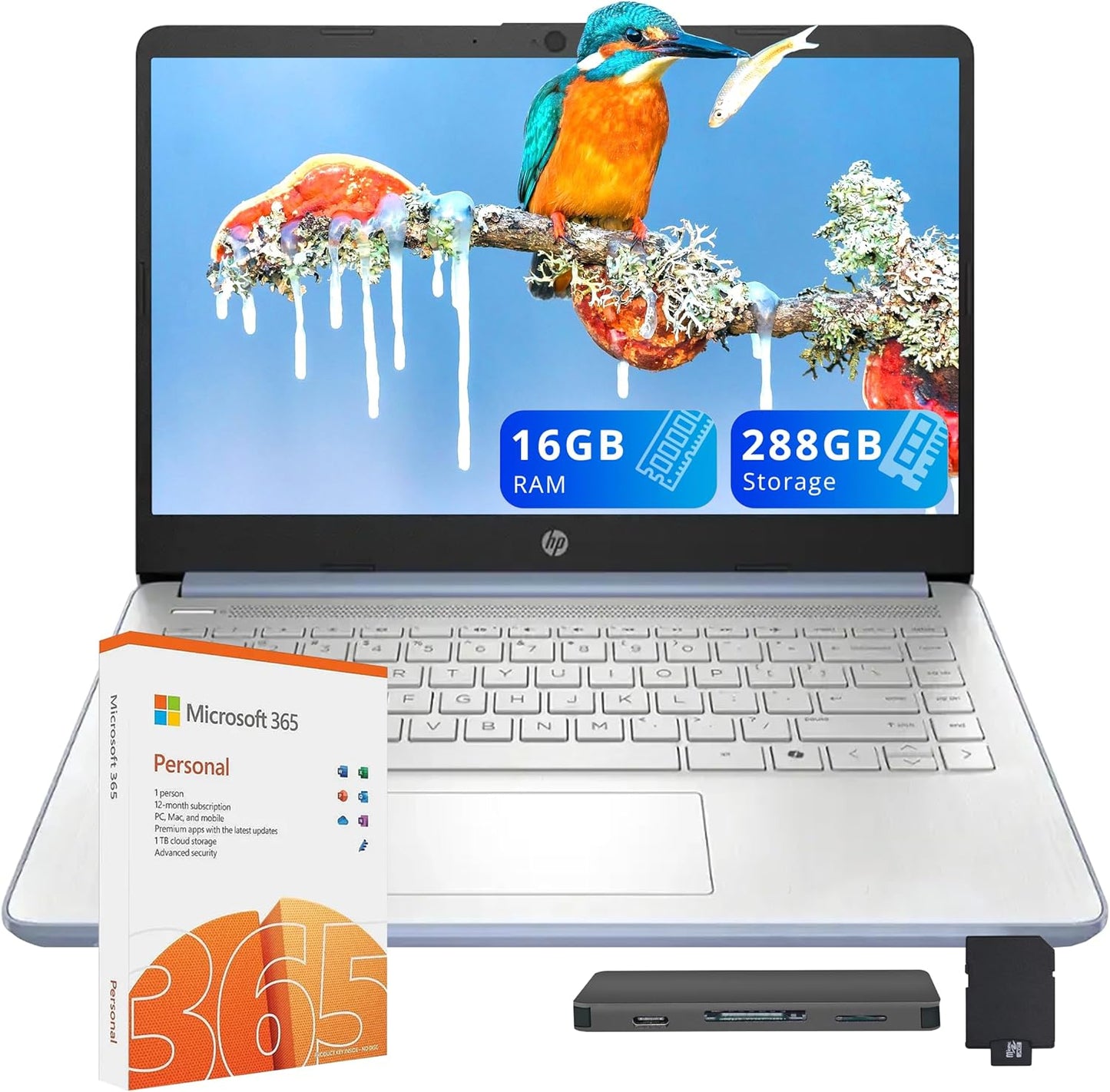 HP Stream 14 HD Laptop with Intel Processor and 16GB RAM