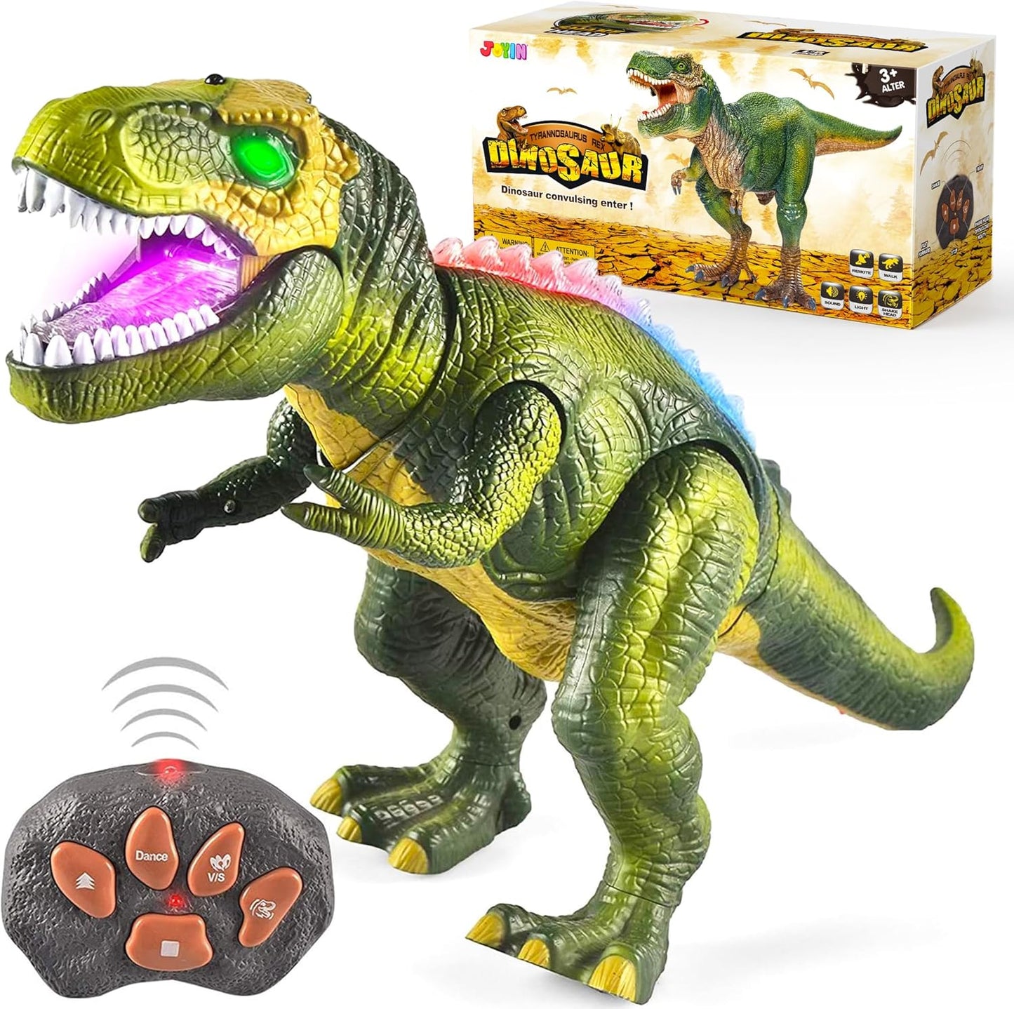 JOYIN Robot Dinosaur Toy for Kids with Light and Roaring Sound