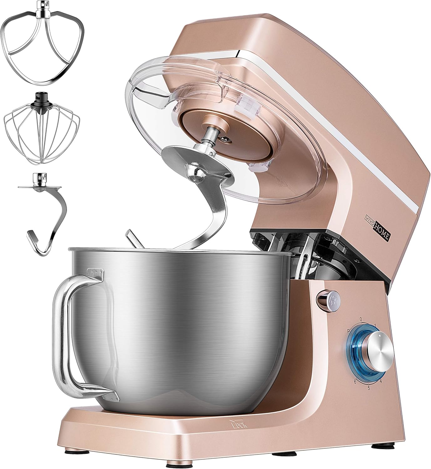 VIVOHOME 7.5 Quart Stand Mixer with Powerful 660W Motor