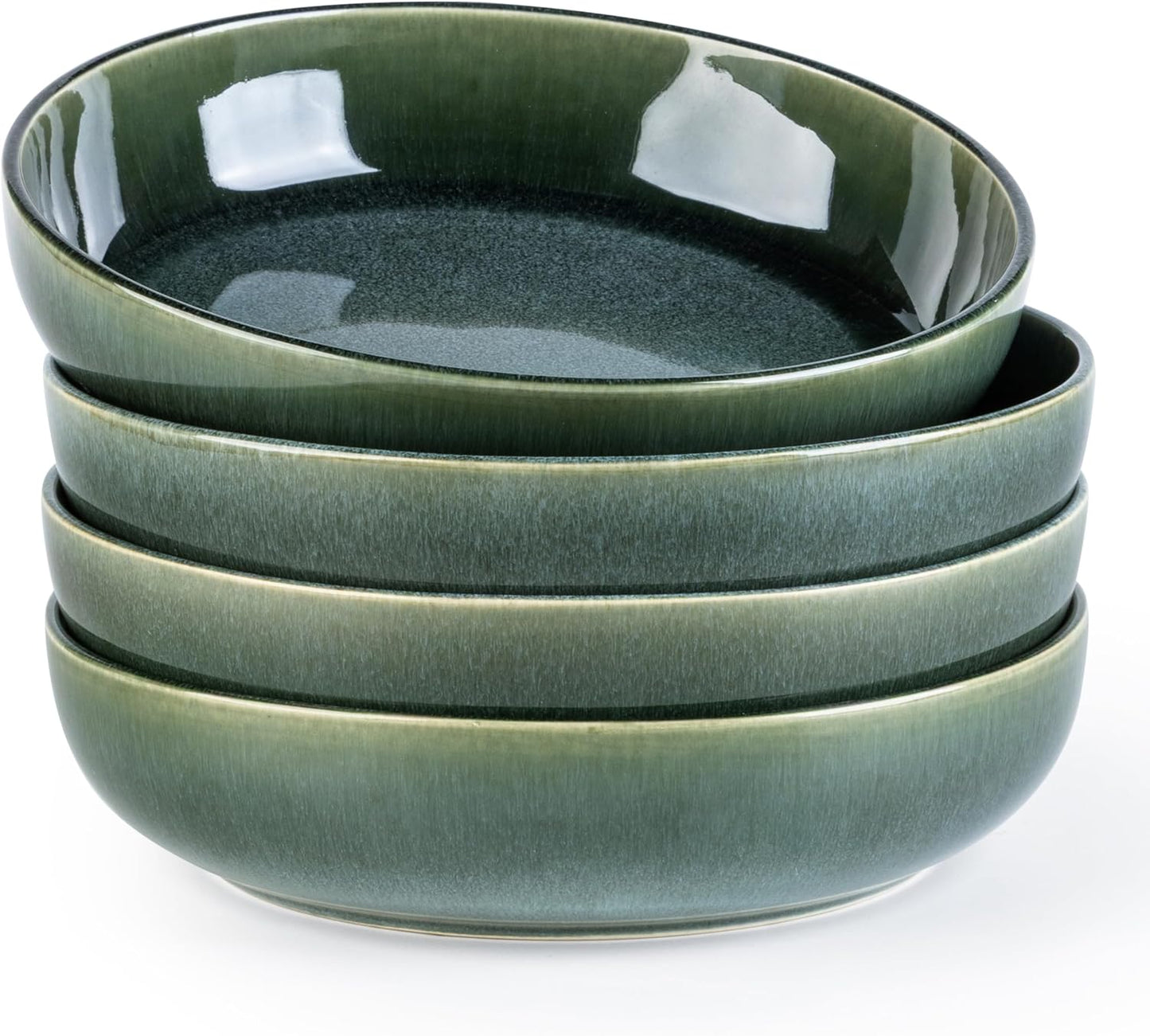 GBHOME 8.75ft' Large Ceramic Pasta Bowls Set of 4 for Kitchen