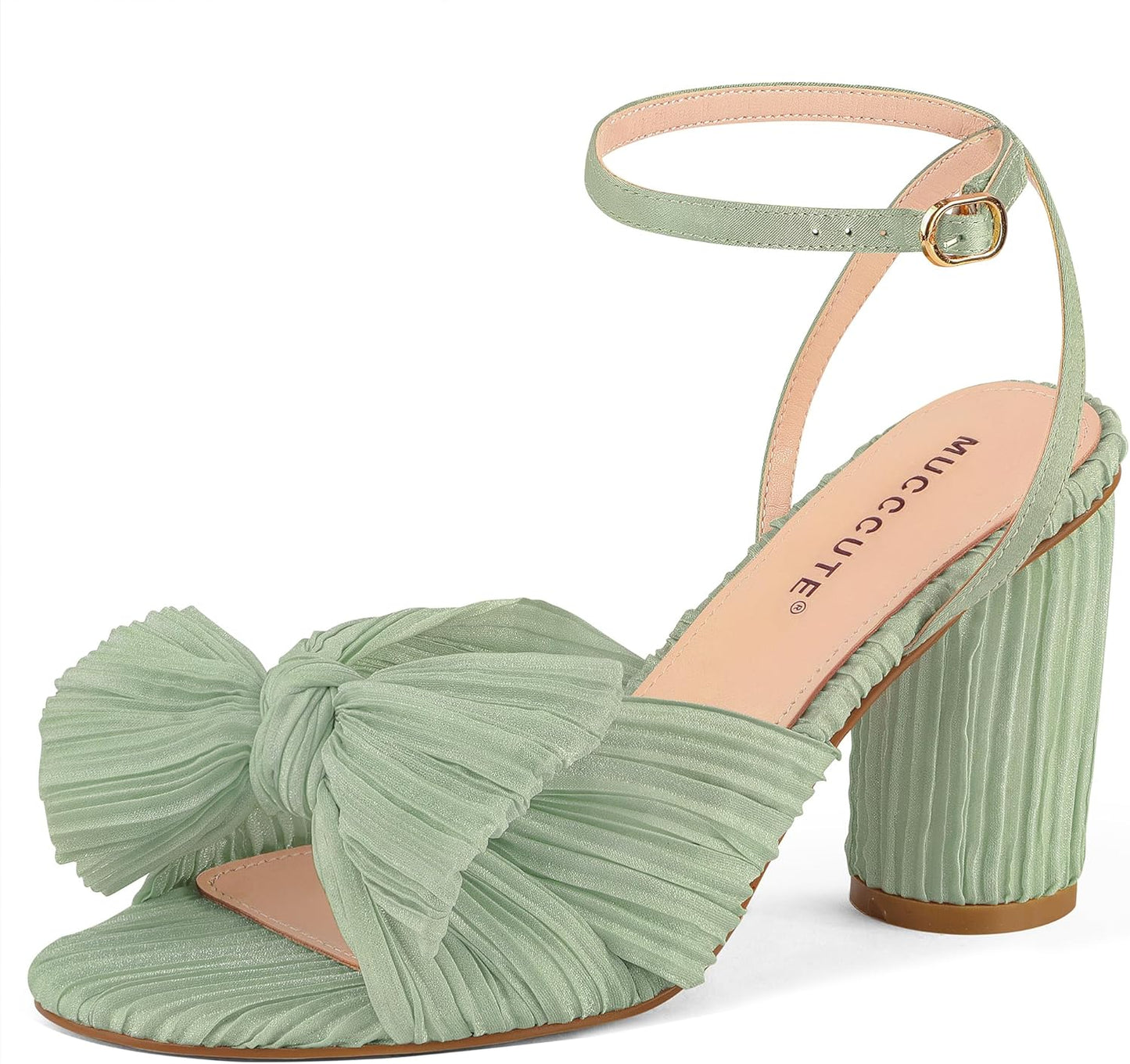Stylish Bow Knot Heeled Sandals for Women - Perfect for Weddings
