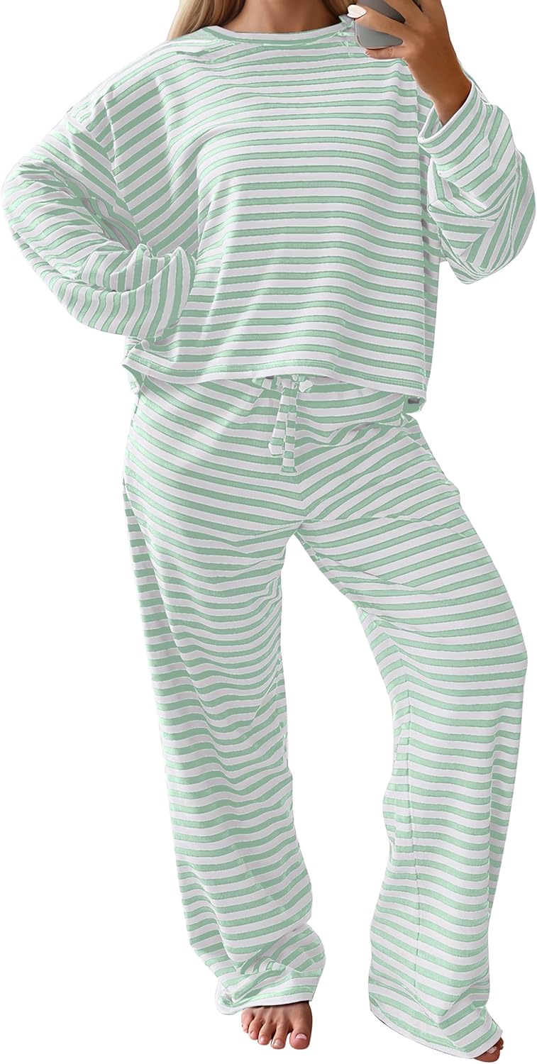 MISSACTIVER Women's Striped Lounge Set for Ultimate Comfort