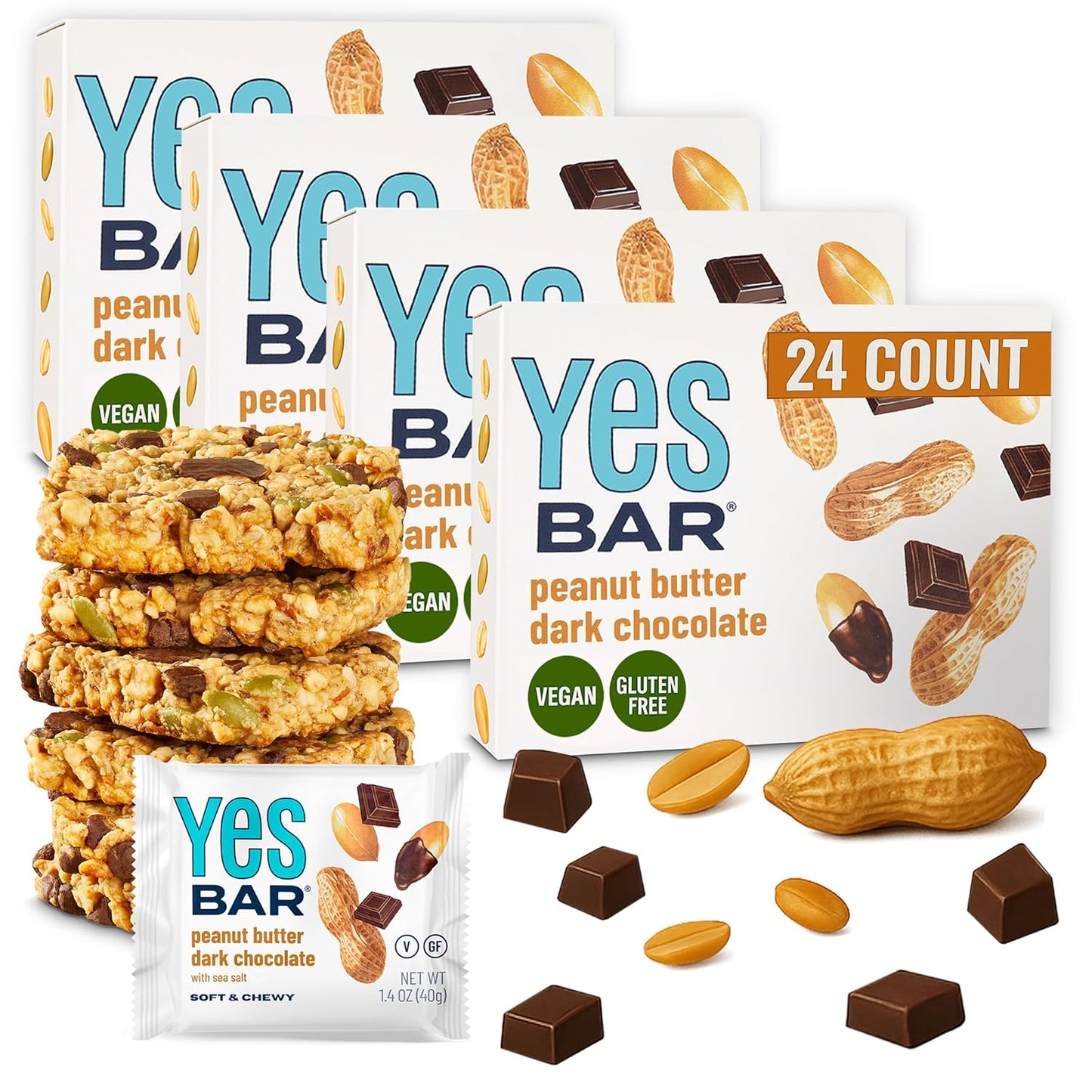 Peanut Butter Dark Chocolate Snack Bars - Healthy Vegan Treats
