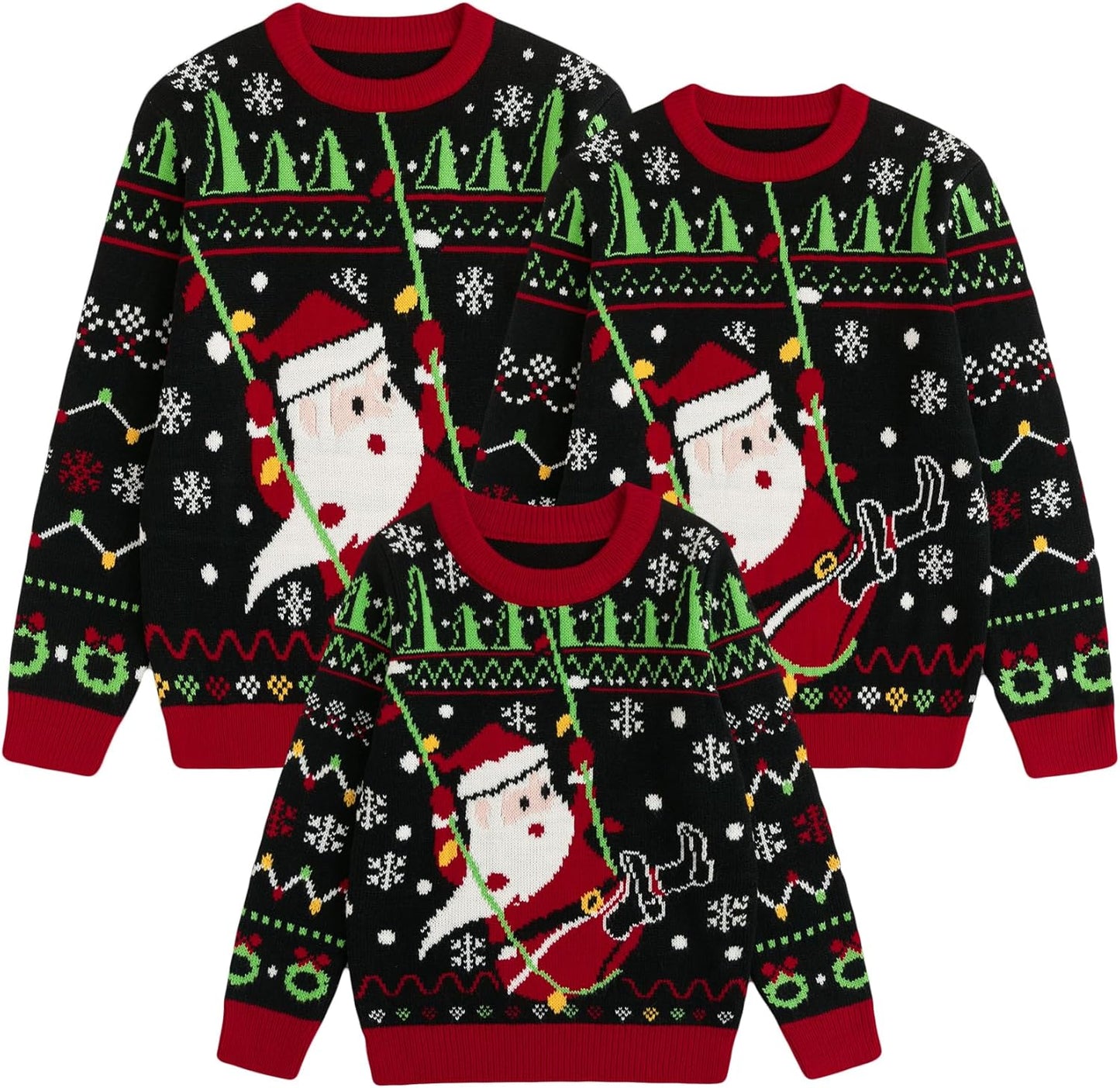 Curipeer Ugly Family Matching Christmas Sweaters for Everyone