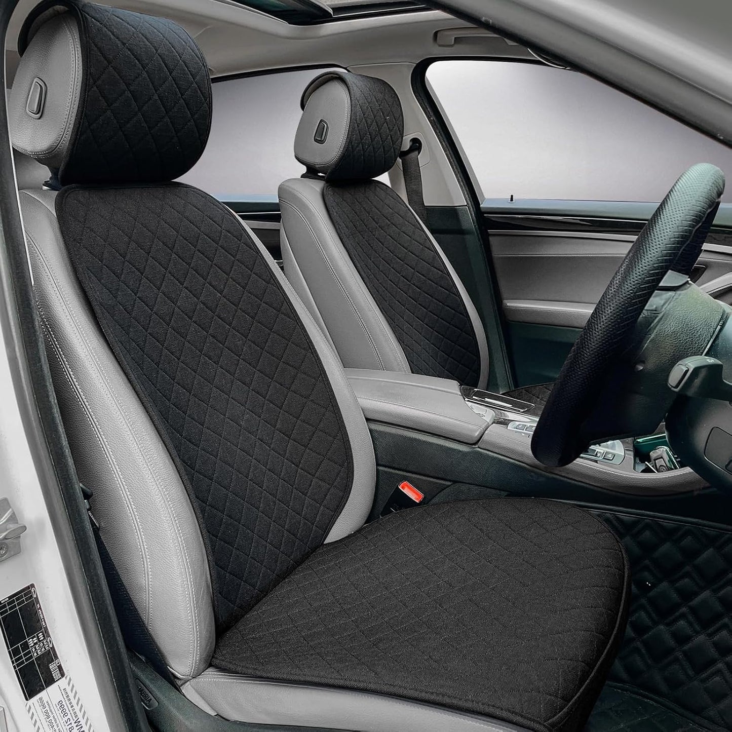 Linen Car Seat Covers for Front Seats - Breathable & Universal Fit