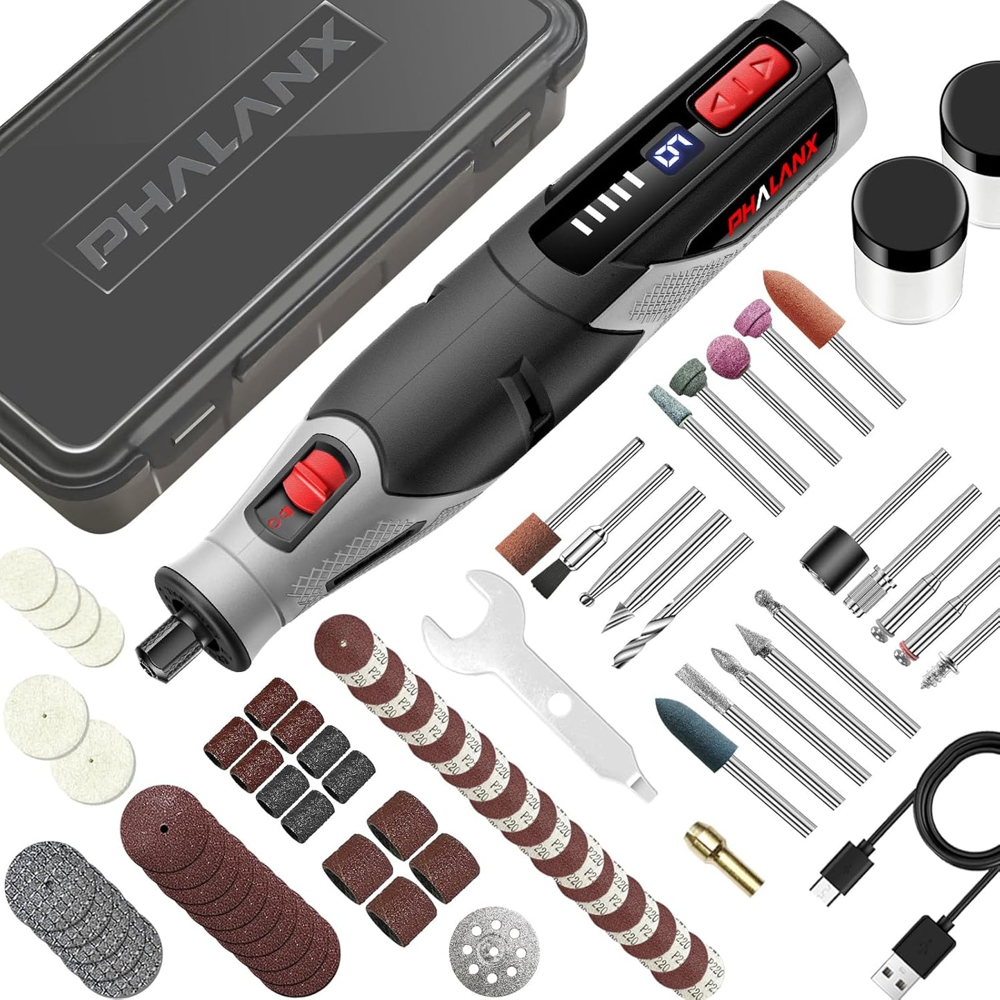 Cordless 4V Rotary Tool Kit for Wood Cutting and Crafts