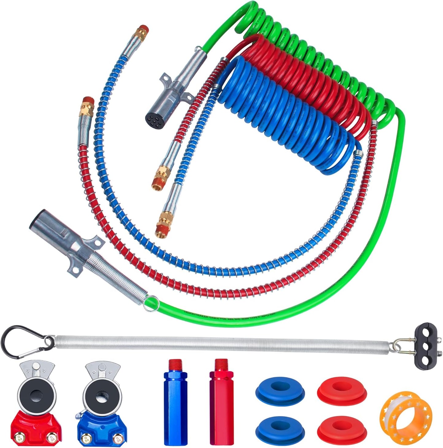 15Ft Air Brake Line Hoses & ABS Electrical Power Cord Assembly