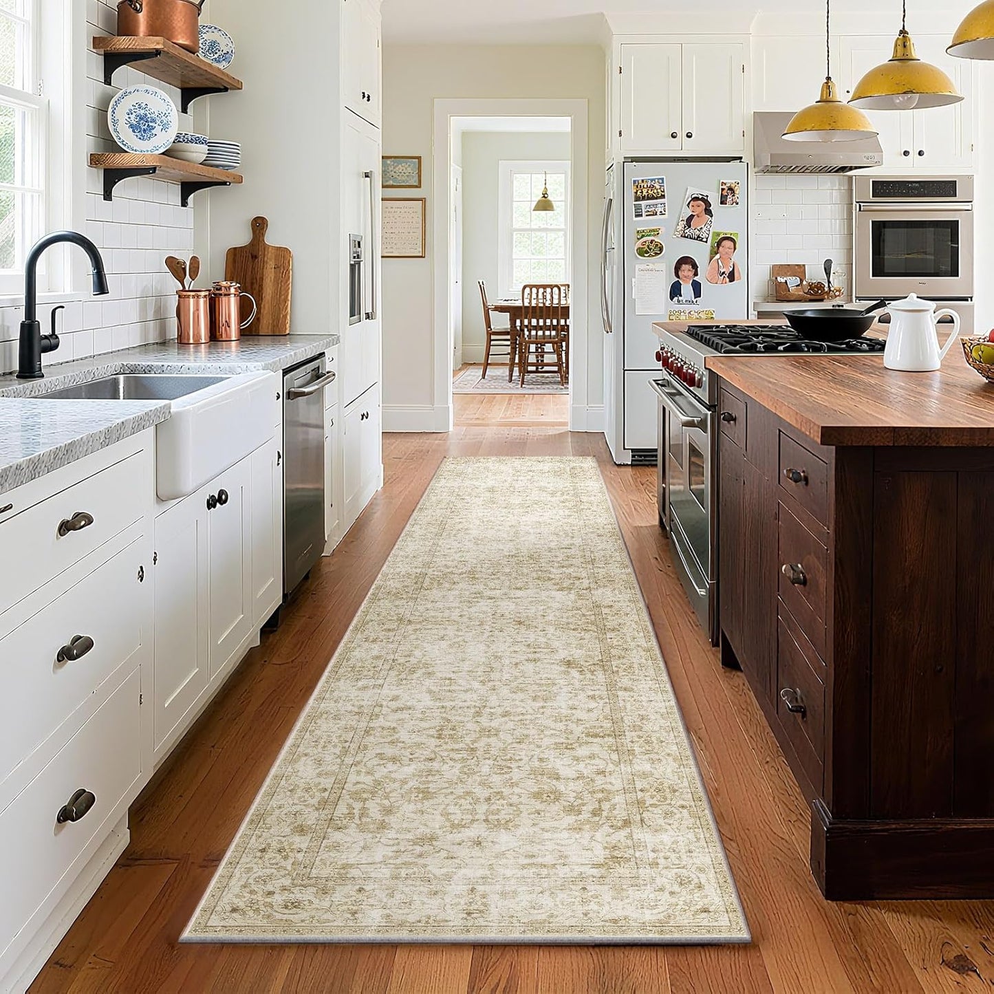 Washable Kitchen Rug Runners: Soft Non-Slip Low-Pile Carpet