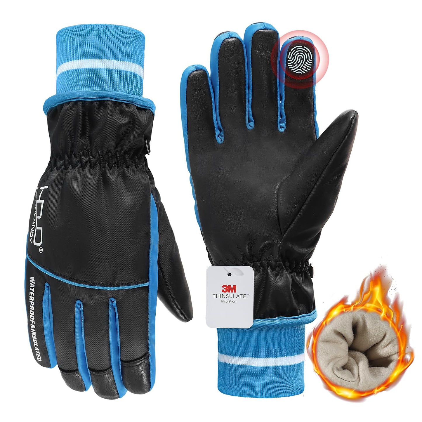 Waterproof Insulated Work Gloves for Cold Weather
