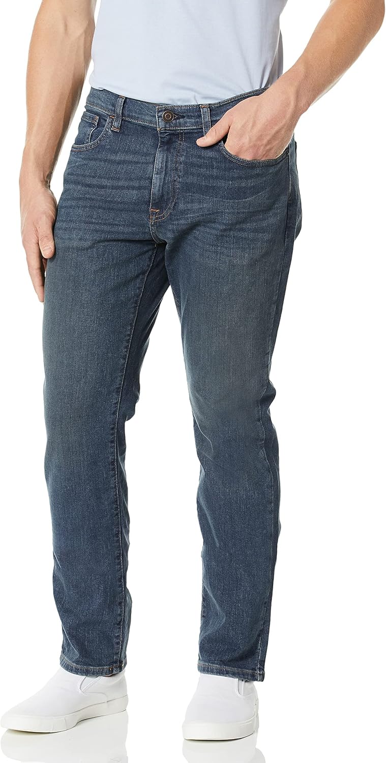 Tommy Hilfiger Men's Straight Fit Stretch Jeans for Comfort