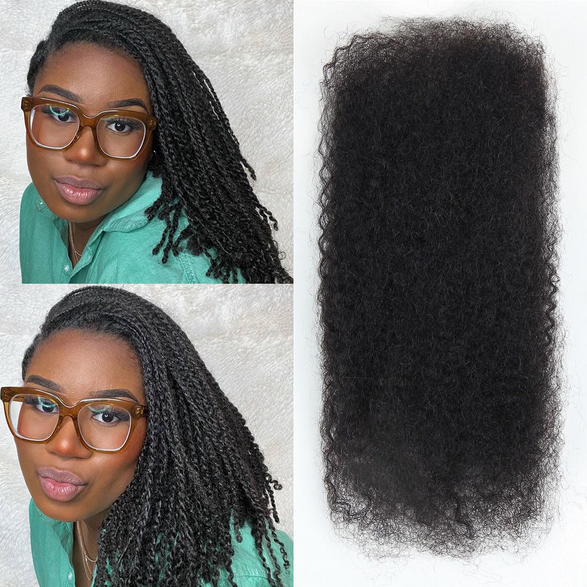 Afro Kinky Bulk Human Hair for Stylish Sister Locs and Twists