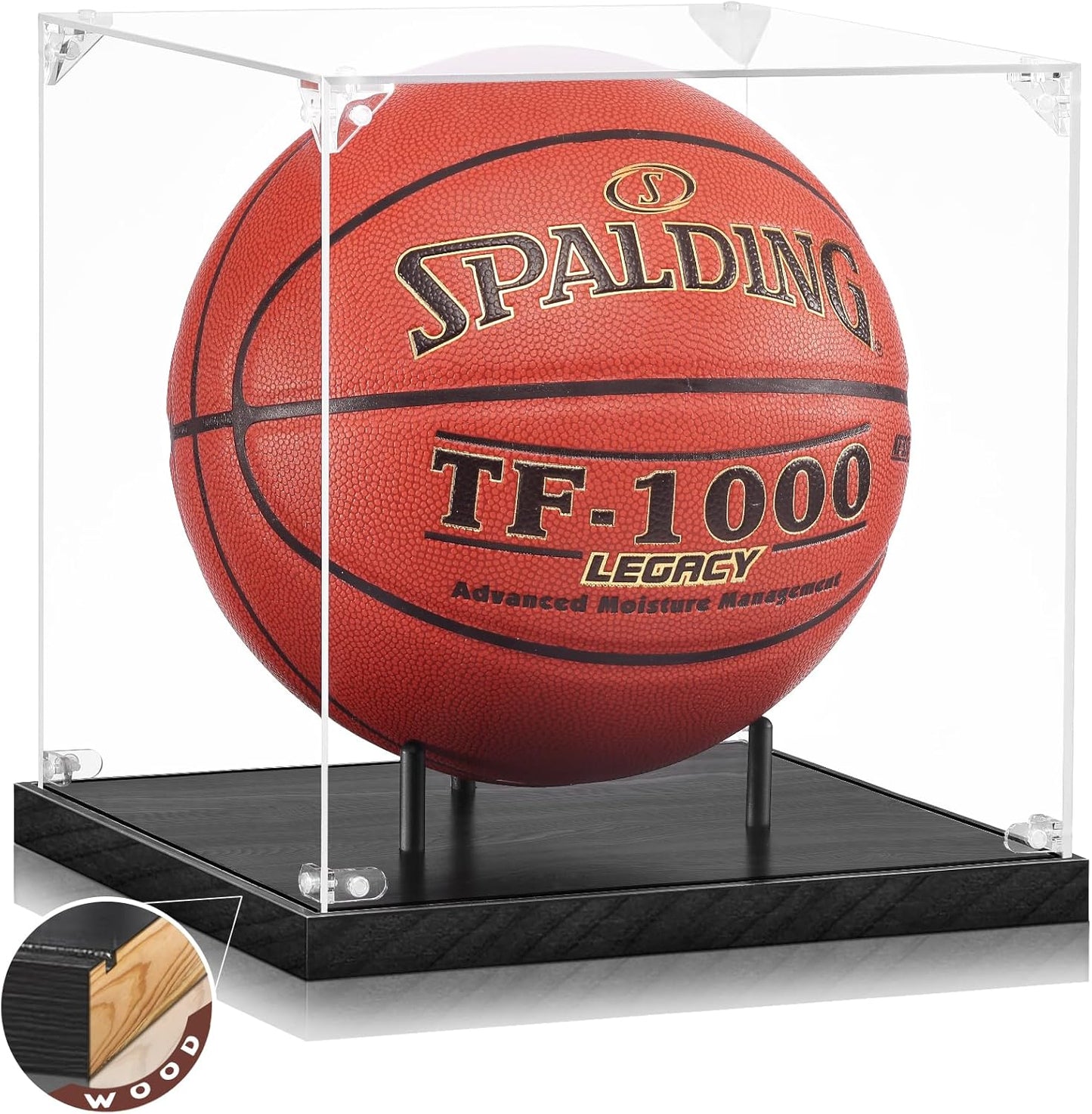 JupDec Basketball Display Case for Full Size NBA WNBA Balls