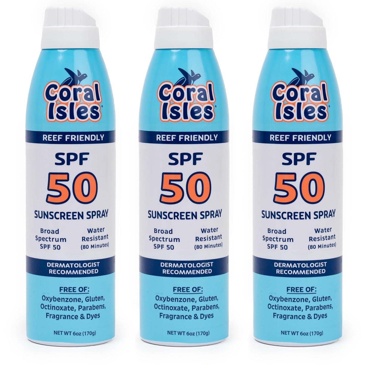 Coral Isles Sunscreen Spray SPF 50 - Reef Safe Protection