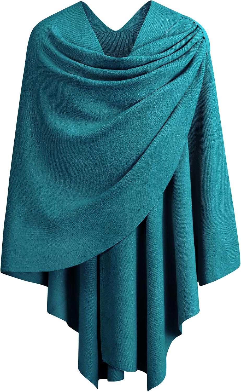 PULI Womens Large Cross Front Poncho Sweater Wrap for Fall