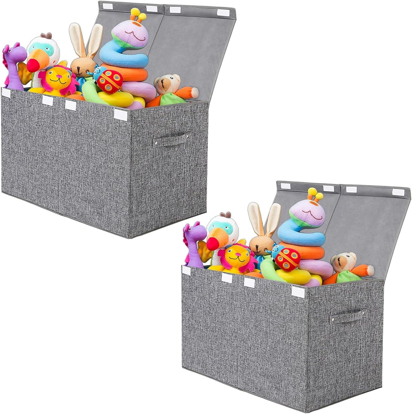 Large Toy Box Chest with Lid for Kids - Sturdy Storage Bins