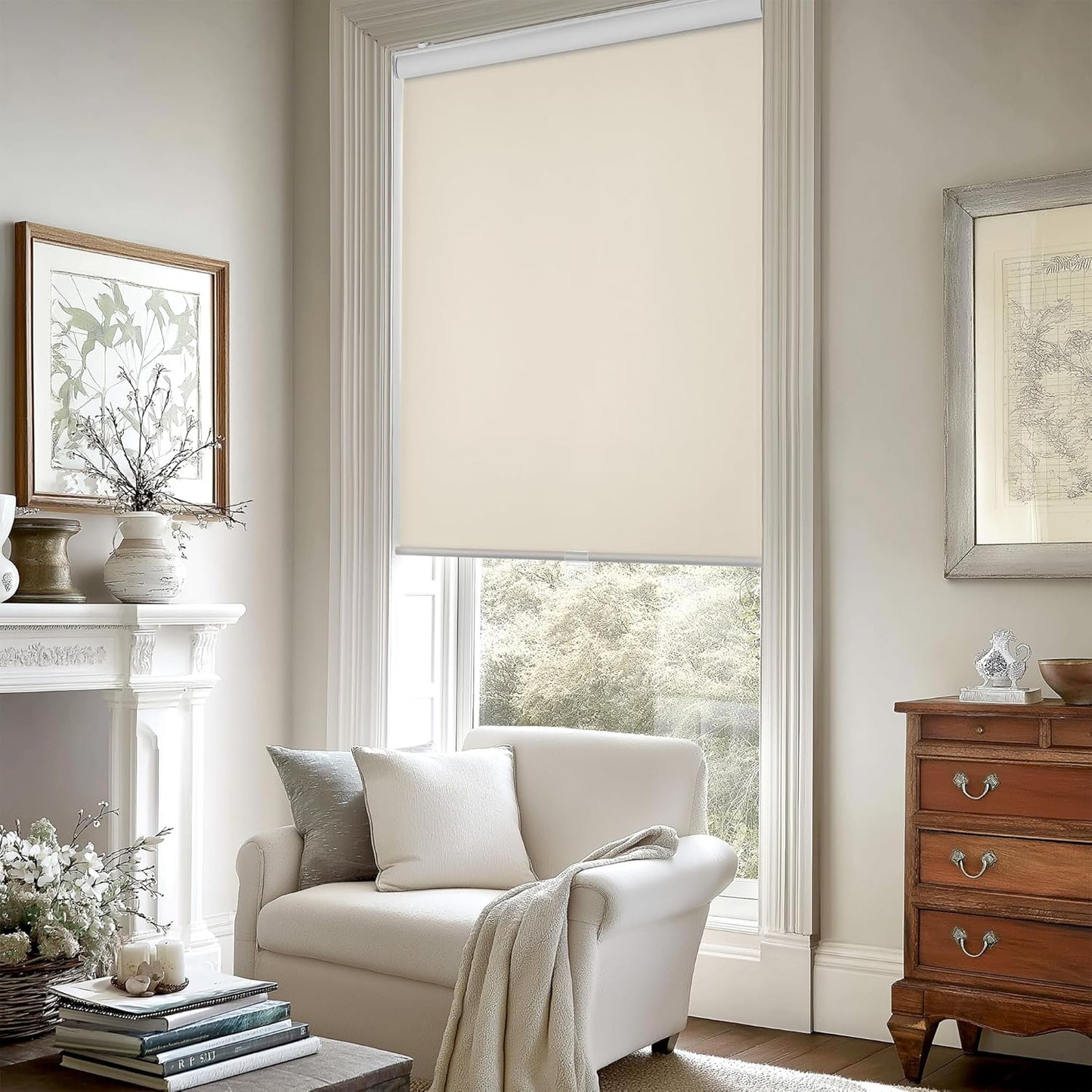 ChrisDowa Cordless Free-Stop Blackout Blinds for Windows