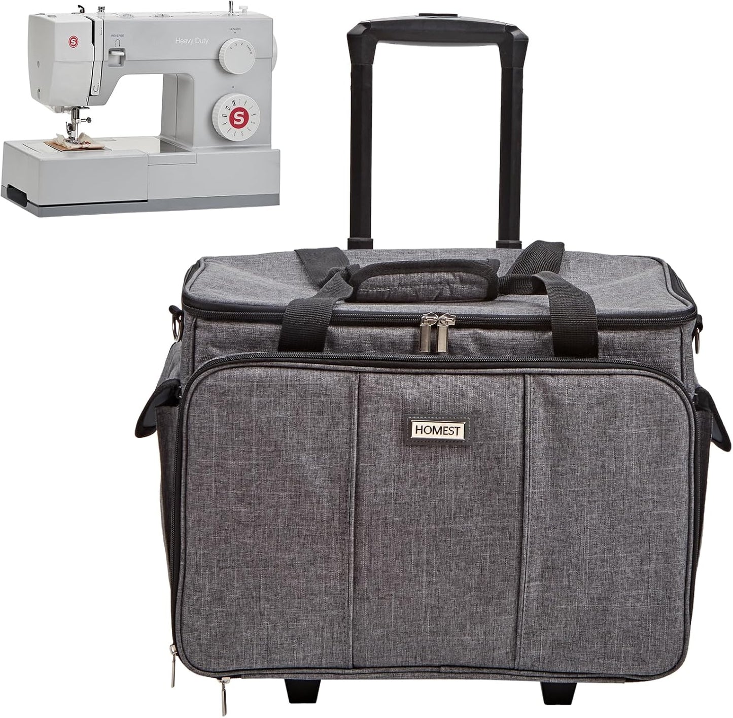 Deluxe Sewing Machine Case with Wheels for Easy Travel