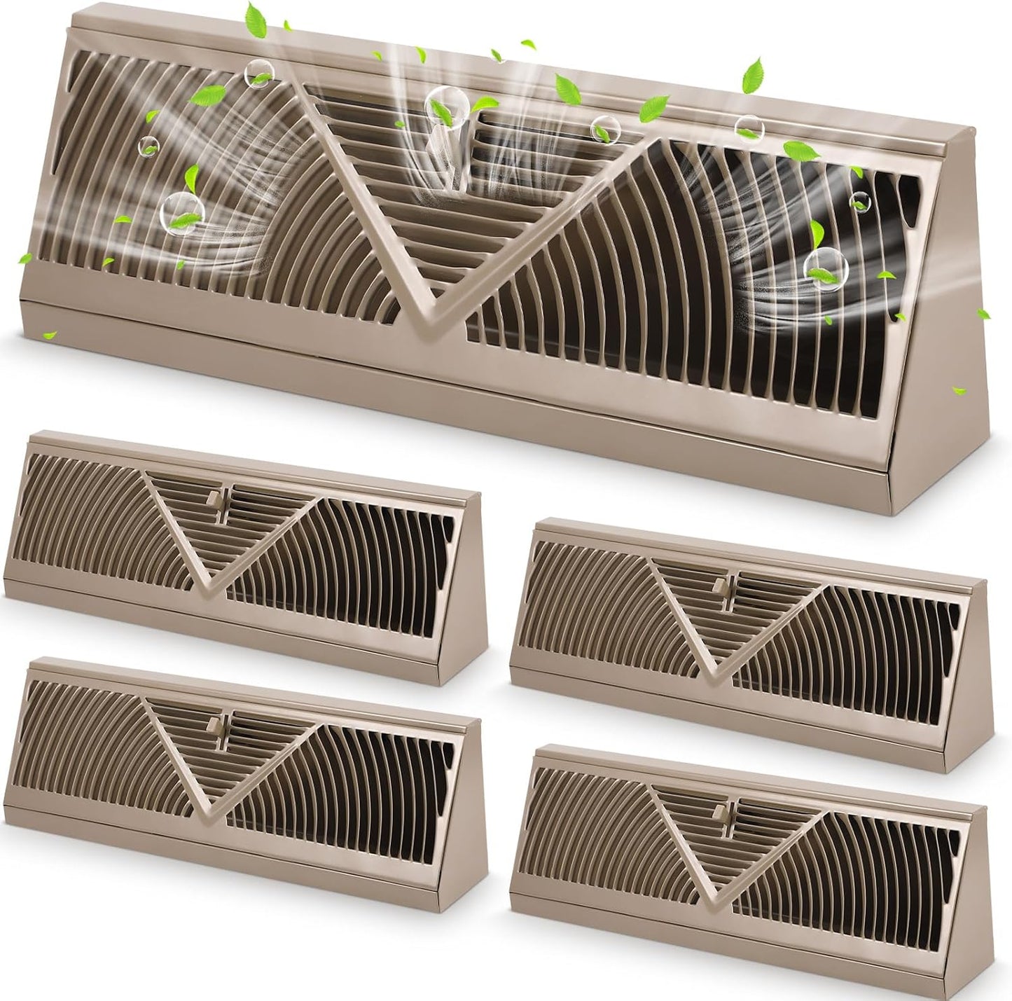 4 Pcs Baseboard Register Vent Covers for Efficient Airflow Control