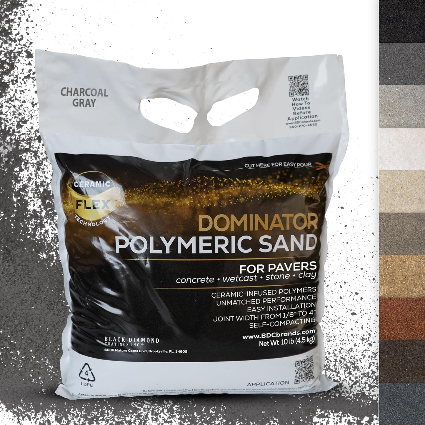 10 Pound Charcoal Gray Polymeric Sand with Ceramic Flex Tech