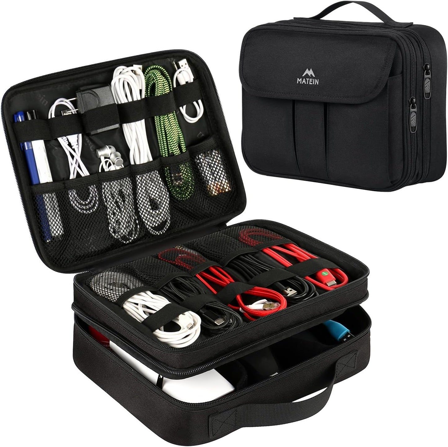 Organize with Ease: Waterproof Double Layer Electronics Organizer