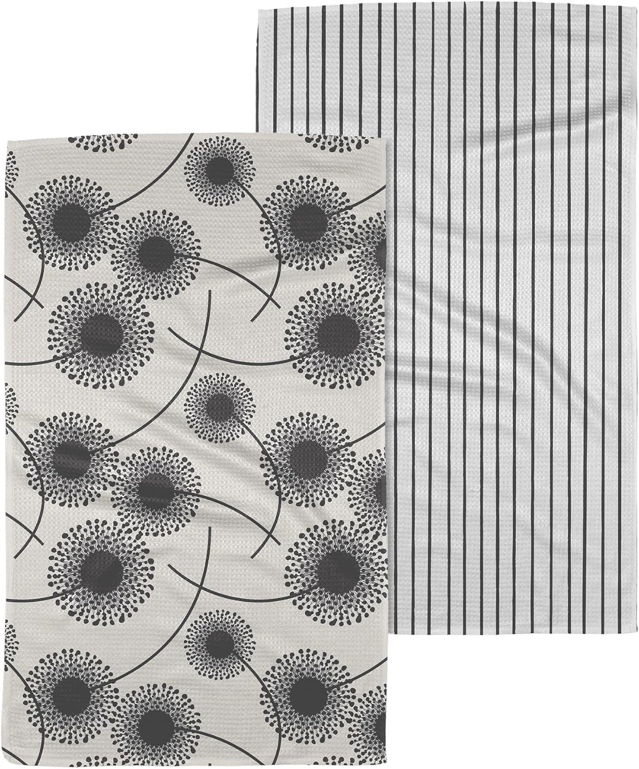 Quick Dry Microfiber Kitchen Tea Towels - 18in x 30in (2 Pack)