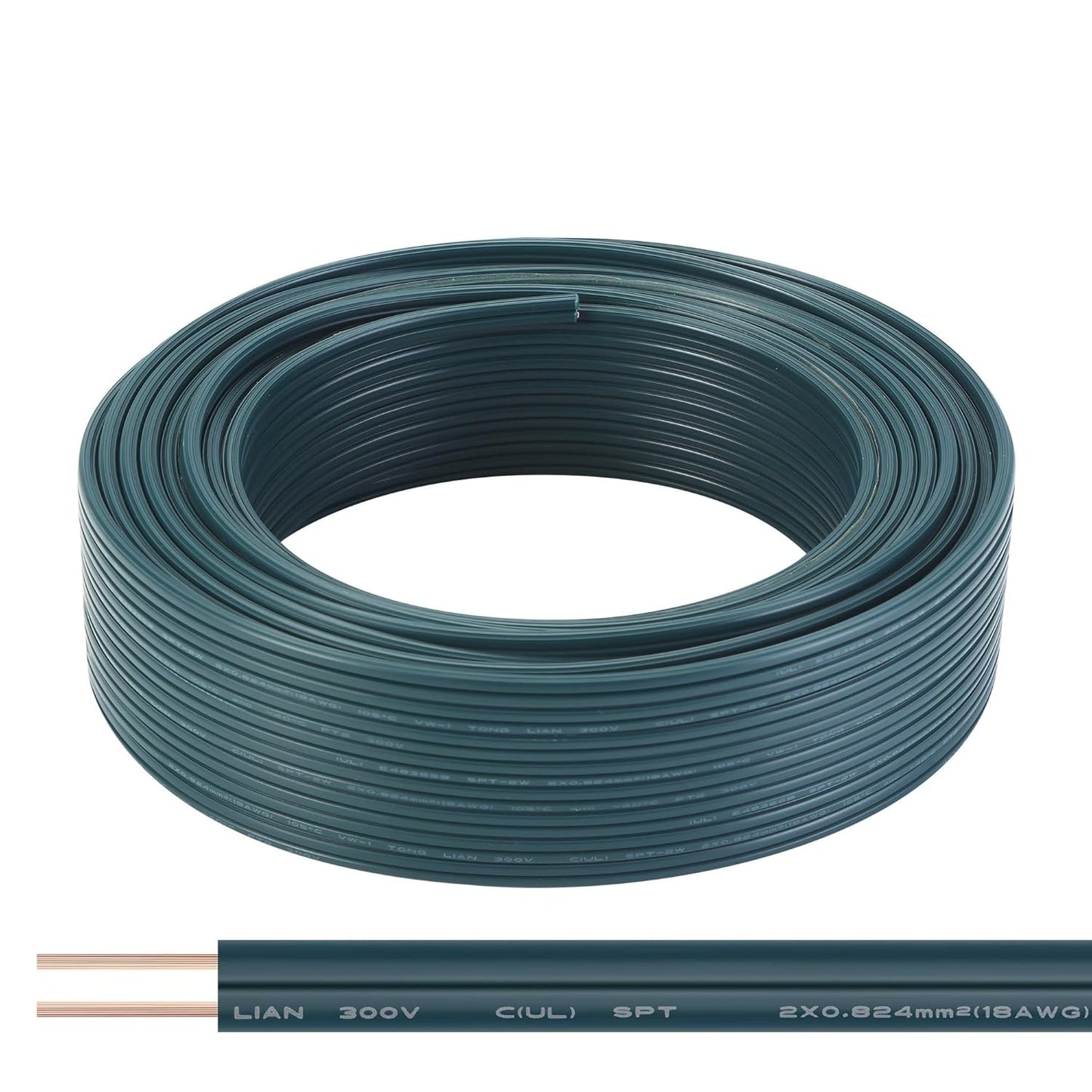 SPT-1 100FT 18/2 Electrical Wire for LED Lighting Projects