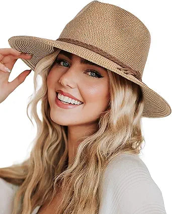 FURTALK Sun Hats for Women Summer Wide Brim UV Protection Fedora