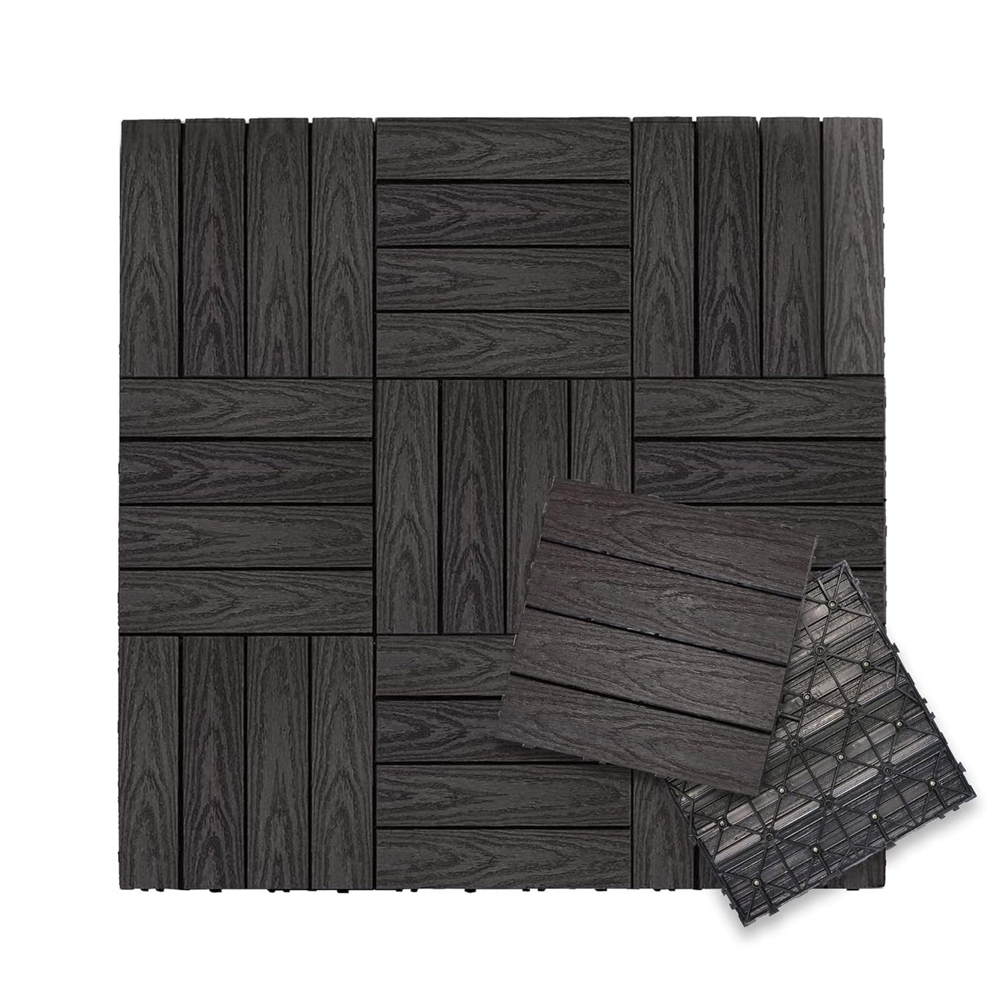 NewTechWood UltraShield Naturale Composite Deck Tiles for Outdoors